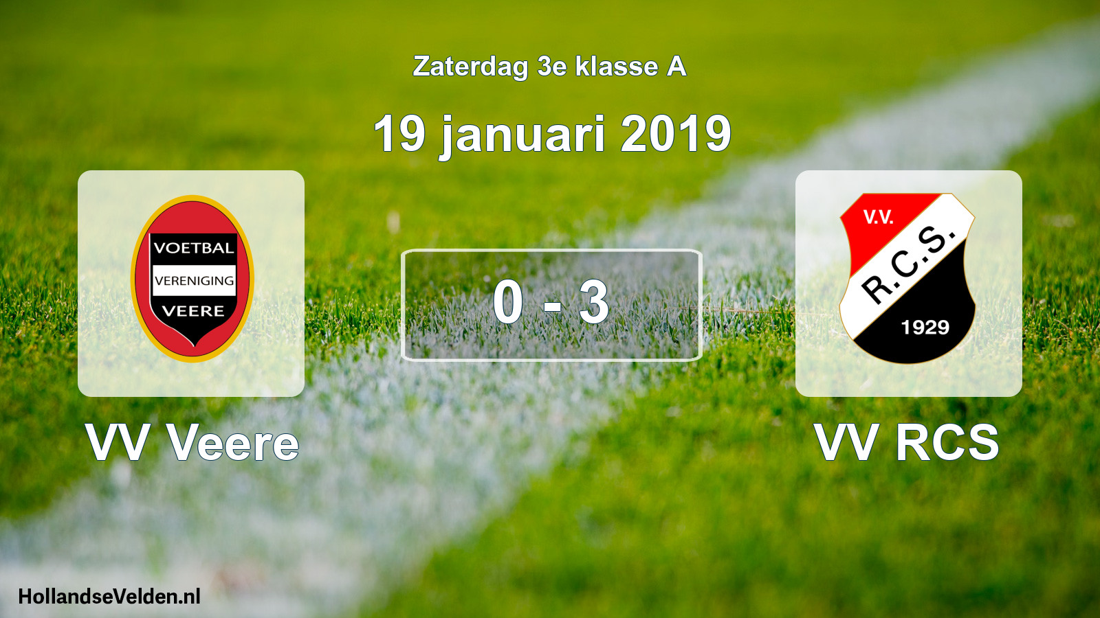 Total number of matches played: VV Veere - VV RCS 0 - 3 (19 January 2019)