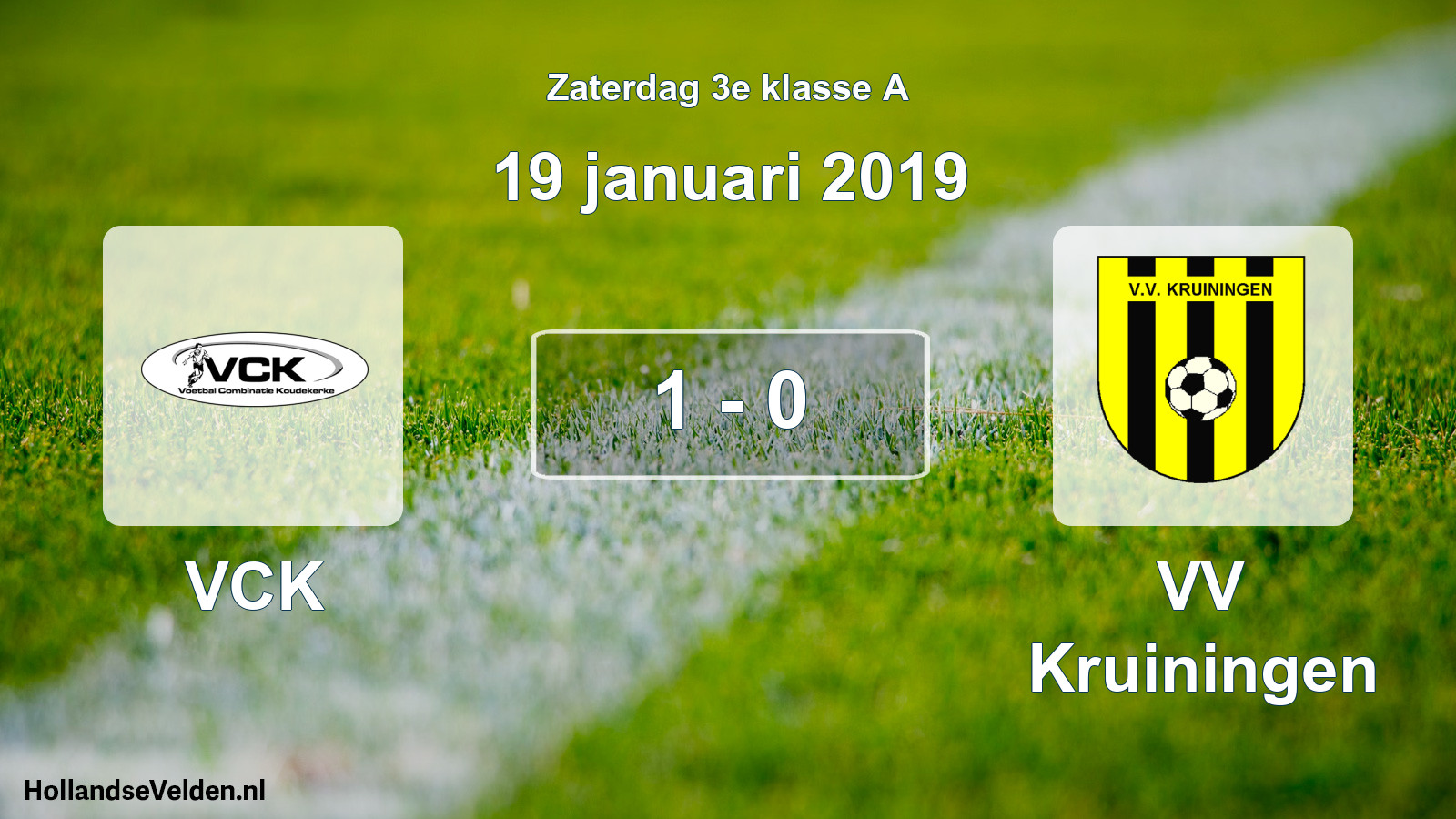 Total number of matches played: VCK - VV Kruiningen 1 - 0 (19 January 2019)