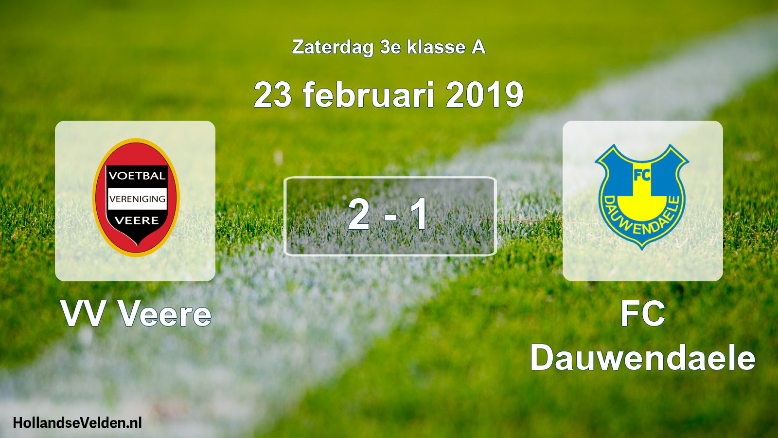 Total number of matches played: VV Veere - FC Dauwendaele 2 - 1 (23 February 2019)