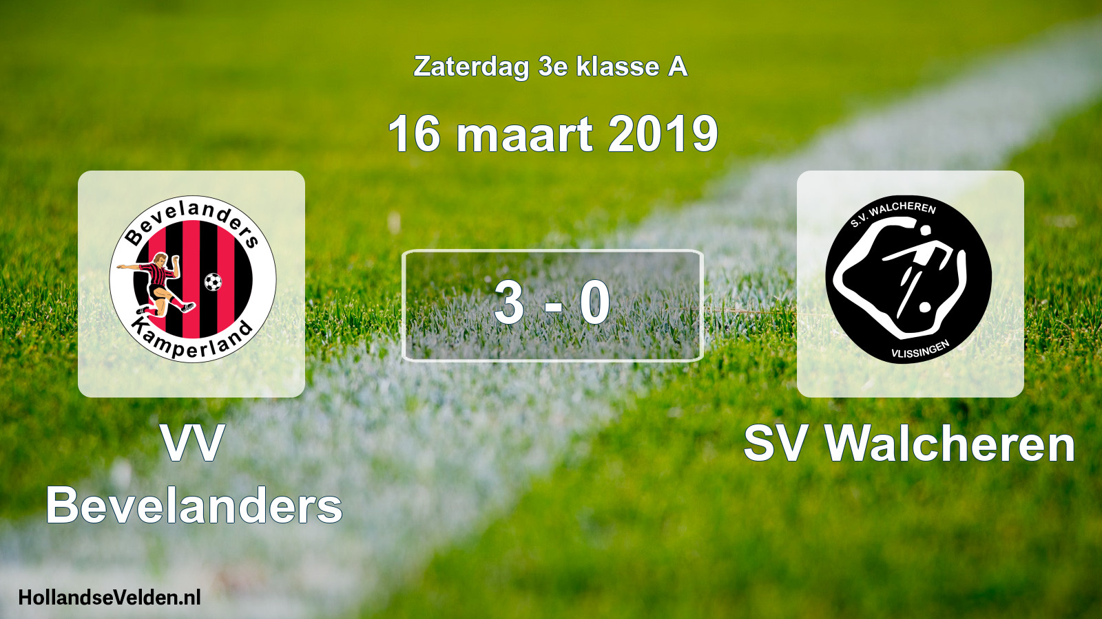 Total number of matches played: VV Bevelanders - SV Walcheren 3 - 0 (16 March 2019)