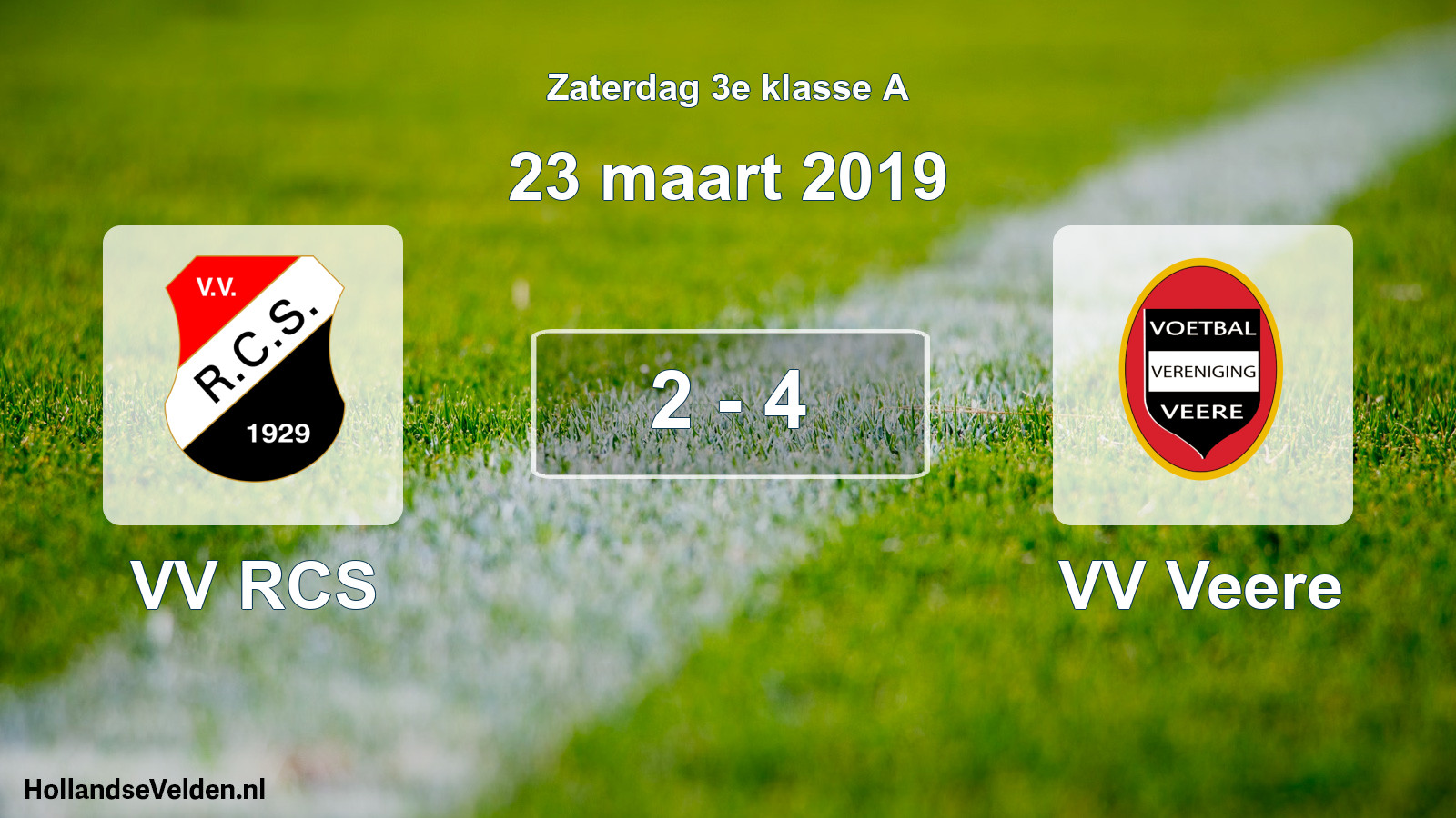 Total number of matches played: VV RCS - VV Veere 2 - 4 (23 March 2019)