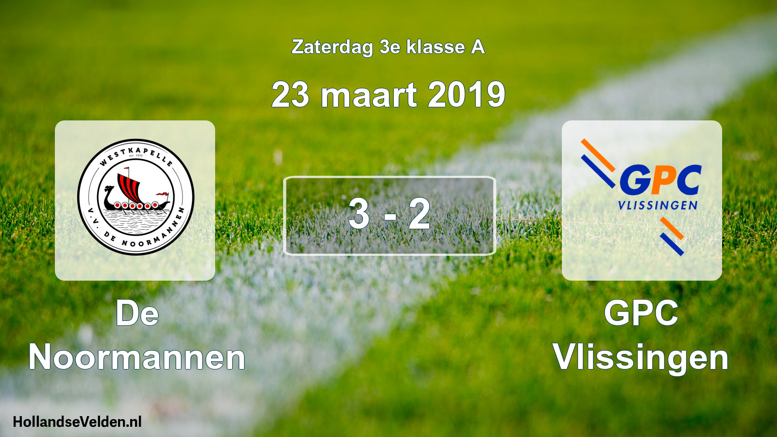 Total number of matches played: De Noormannen - GPC Vlissingen 3 - 2 (23 March 2019)