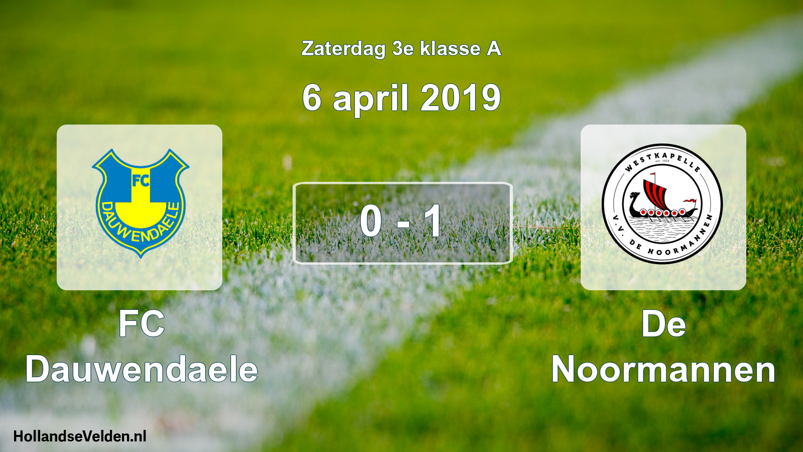 Total number of matches played: FC Dauwendaele - De Noormannen 0 - 1 (6 April 2019)