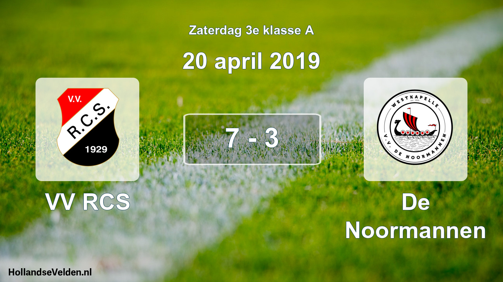 Total number of matches played: VV RCS - De Noormannen 7 - 3 (20 April 2019)