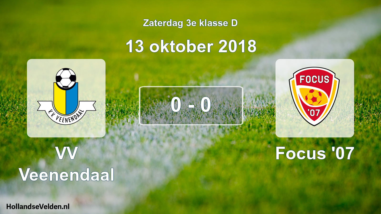 Total number of matches played: VV Veenendaal - Focus '07 0 - 0 (13 October 2018)