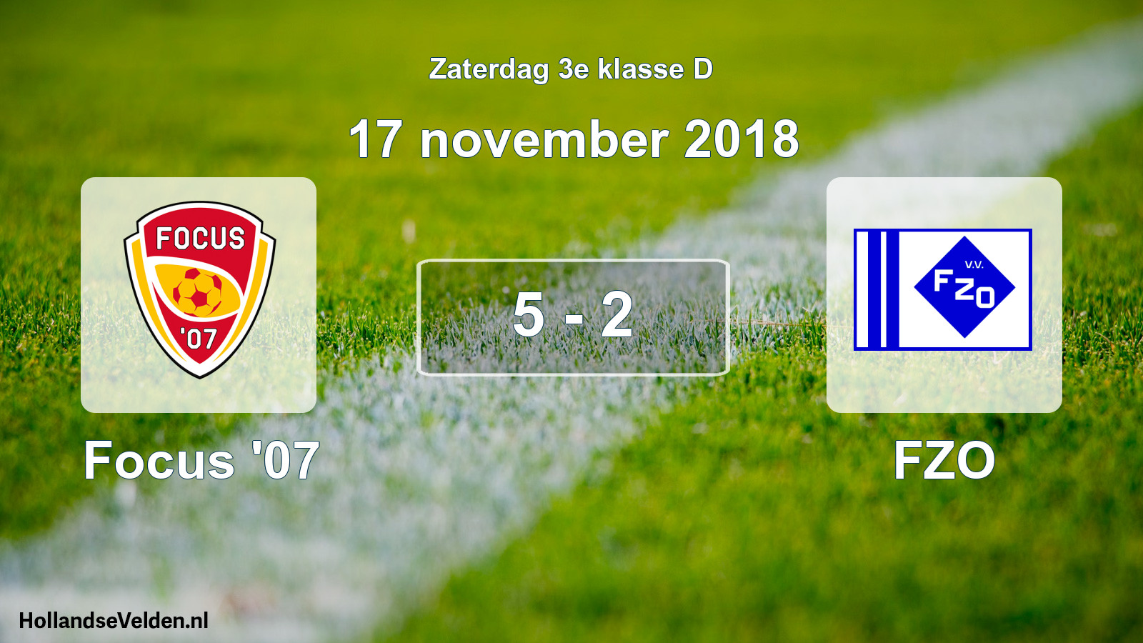 Total number of matches played: Focus '07 - FZO 5 - 2 (17 November 2018)