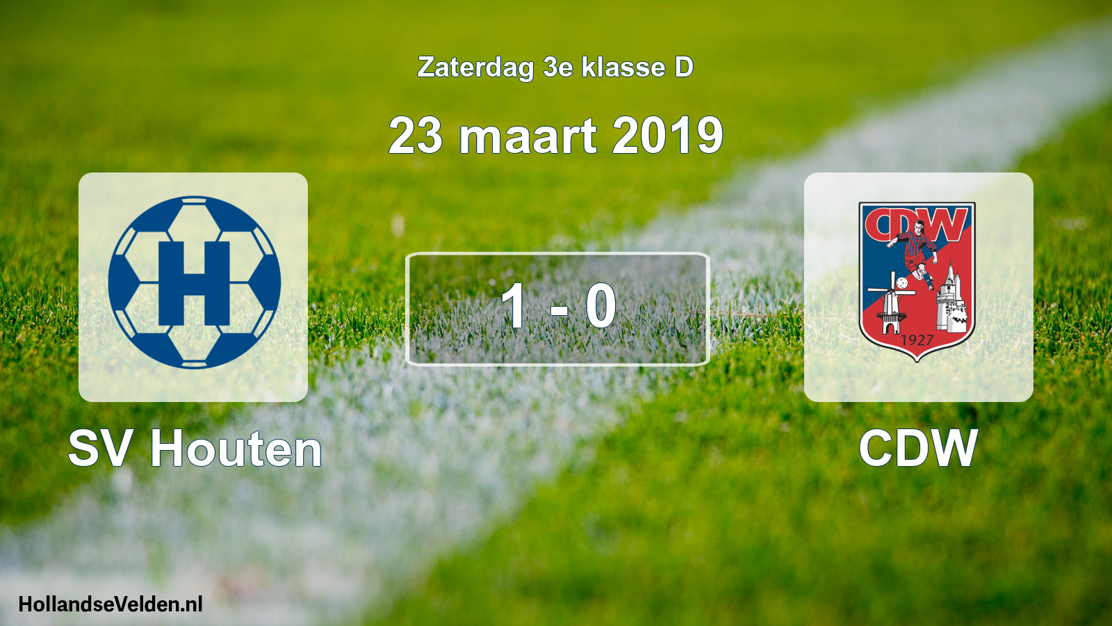 Total number of matches played: SV Houten - CDW 1 - 0 (23 March 2019)