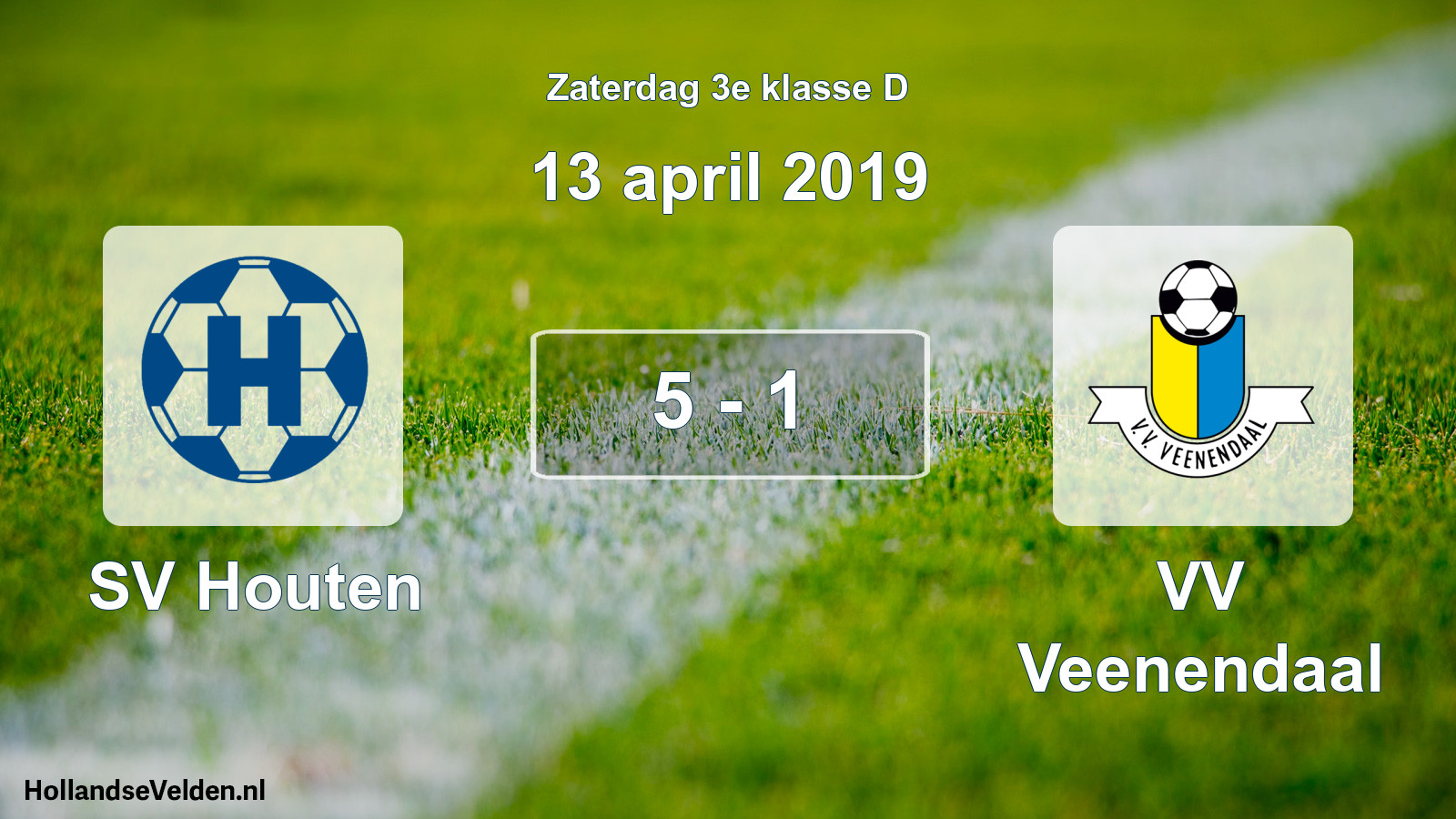 Total number of matches played: SV Houten - VV Veenendaal 5 - 1 (13 April 2019)