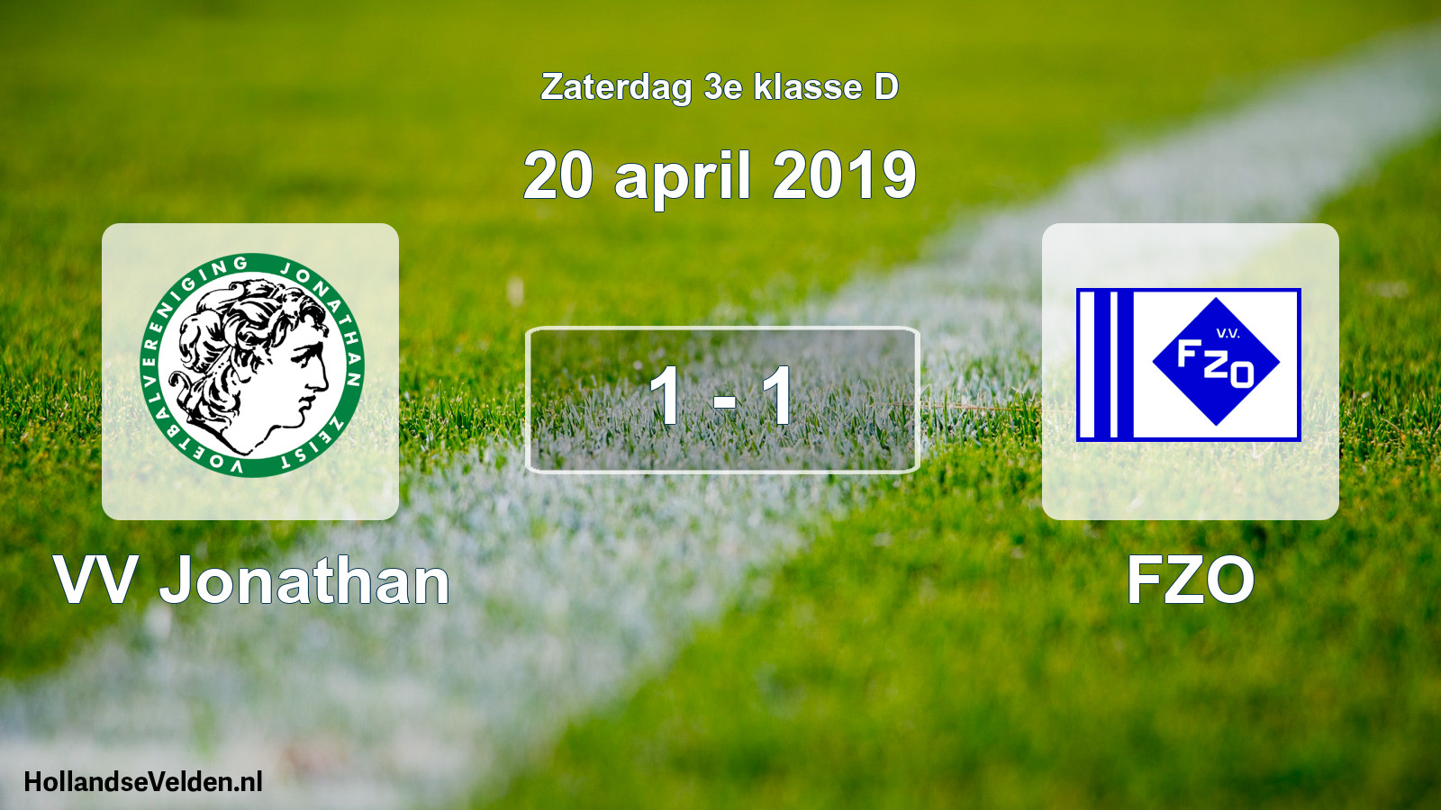 Total number of matches played: VV Jonathan - FZO 1 - 1 (20 April 2019)