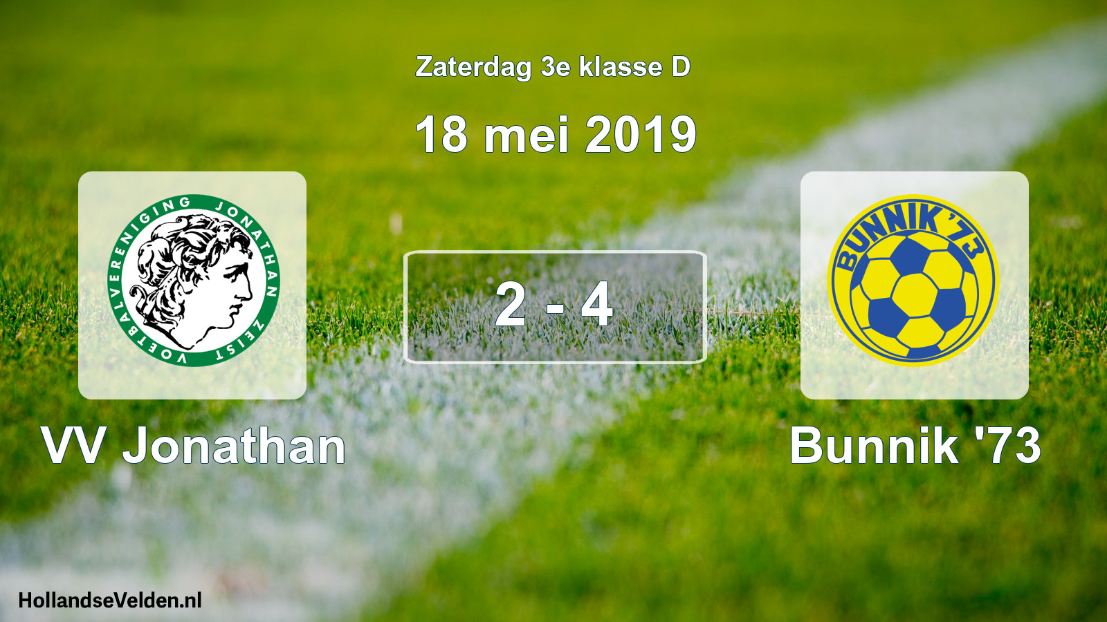 Total number of matches played: VV Jonathan - Bunnik '73 2 - 4 (18 May 2019)