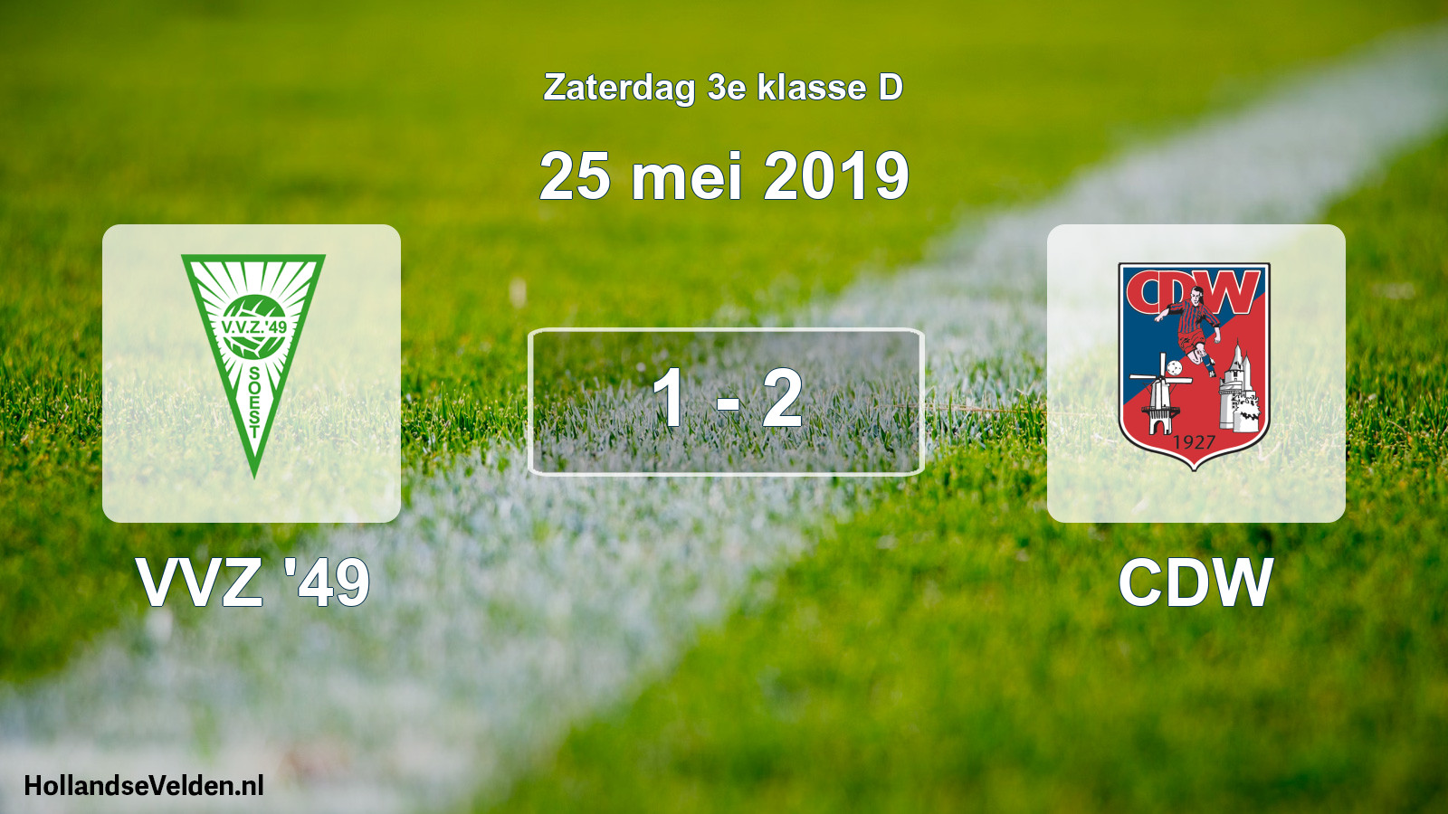 Total number of matches played: VVZ '49 - CDW 1 - 2 (25 May 2019)
