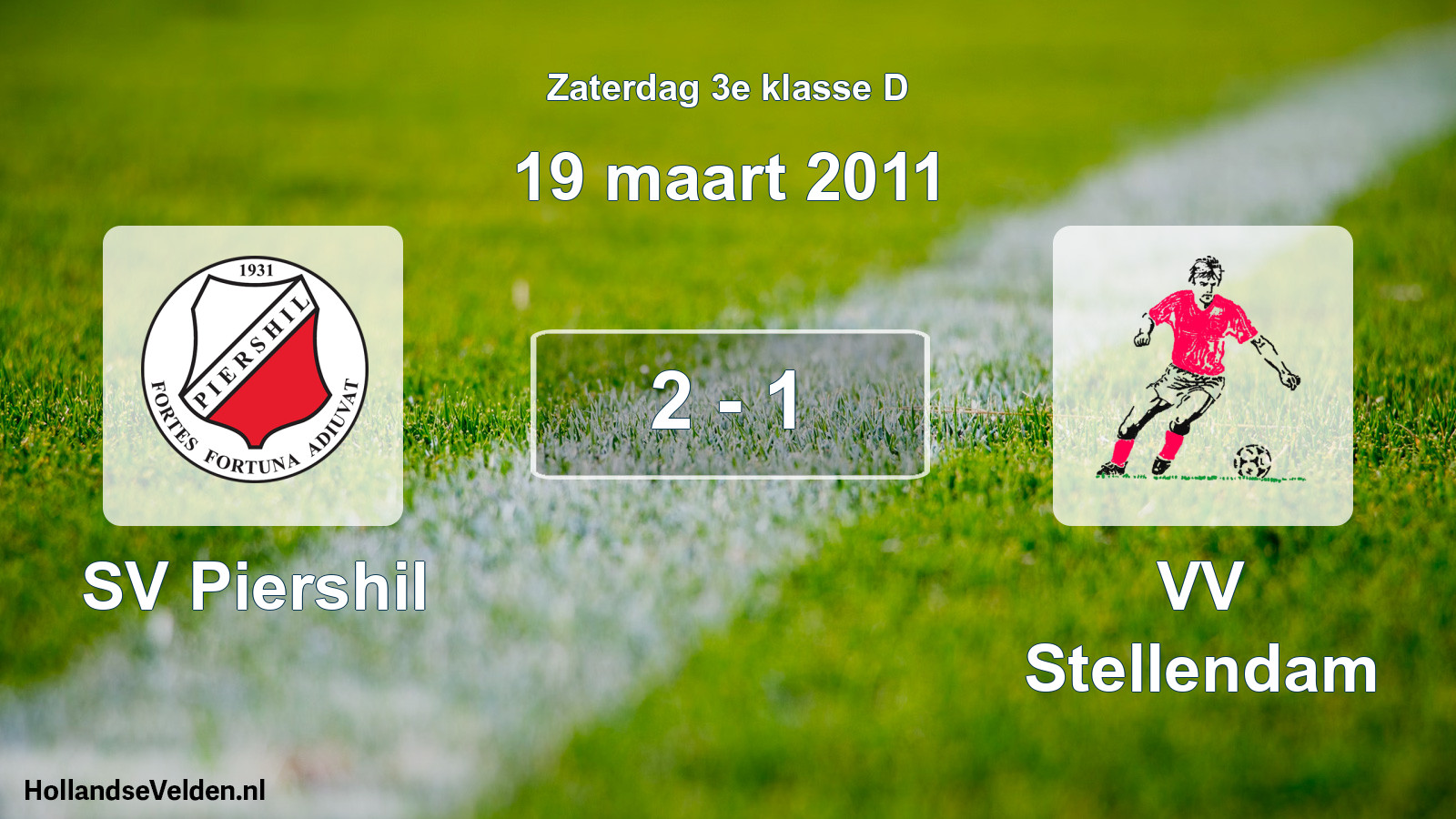 Total number of matches played: SV Piershil - VV Stellendam 2 - 1 (19 March 2011)