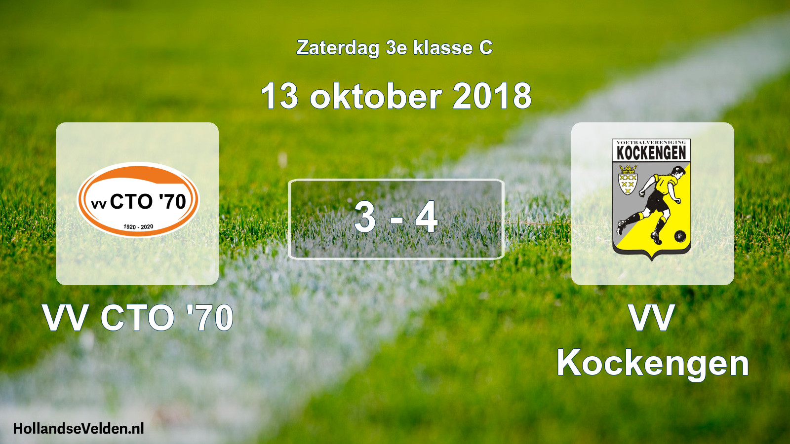 Total number of matches played: VV CTO '70 - VV Kockengen 3 - 4 (13 October 2018)
