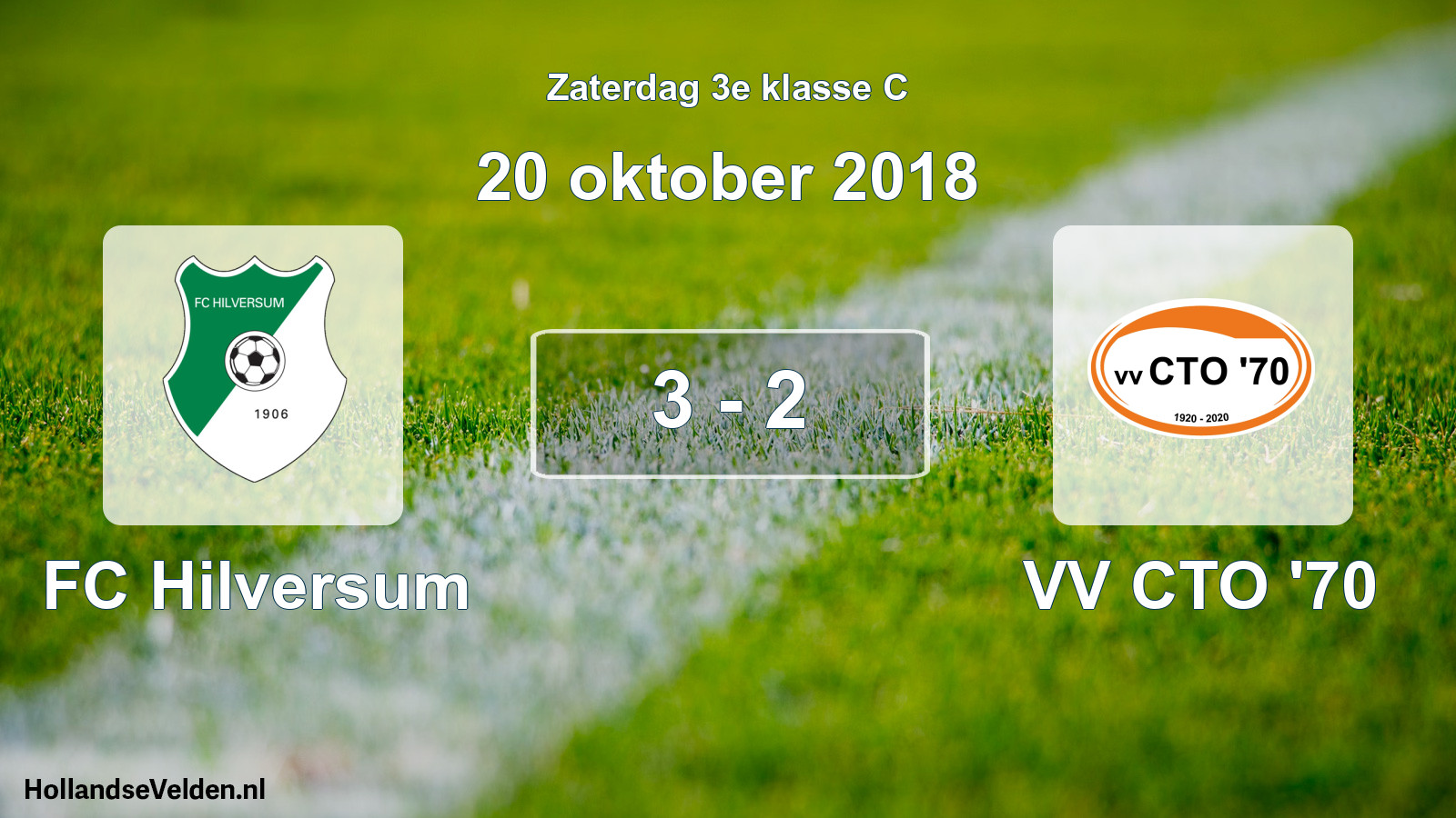 Total number of matches played: FC Hilversum - VV CTO '70 3 - 2 (20 October 2018)