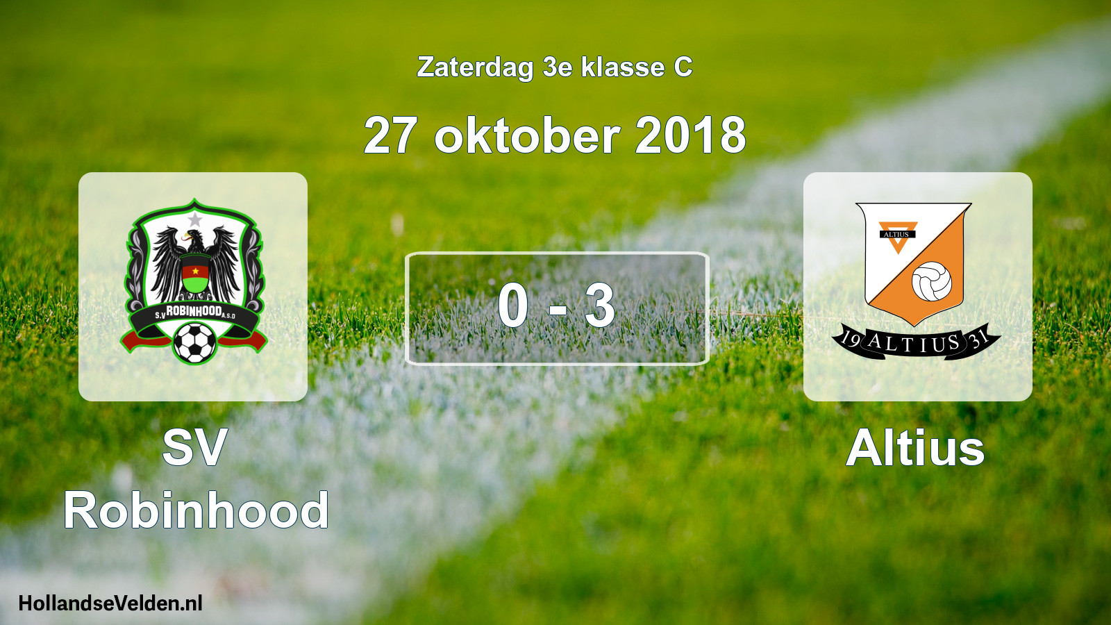 Total number of matches played: SV Robinhood - Altius 0 - 3 (27 October 2018)