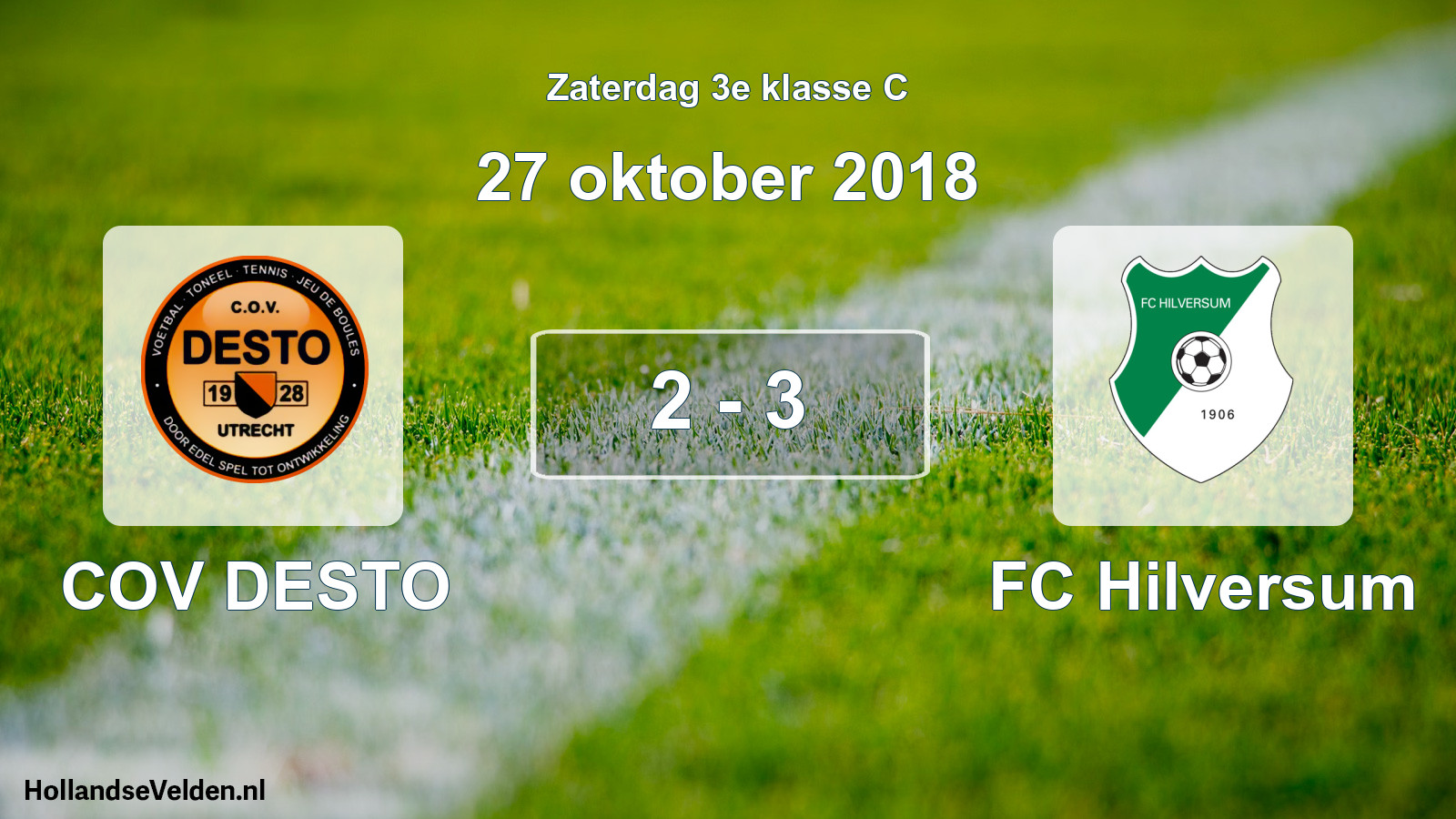 Total number of matches played: COV DESTO - FC Hilversum 2 - 3 (27 October 2018)