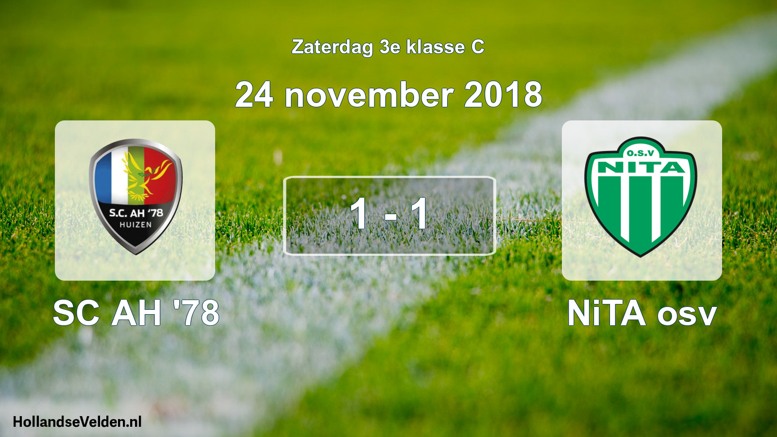 Total number of matches played: SC AH '78 - NiTA osv 1 - 1 (24 November 2018)