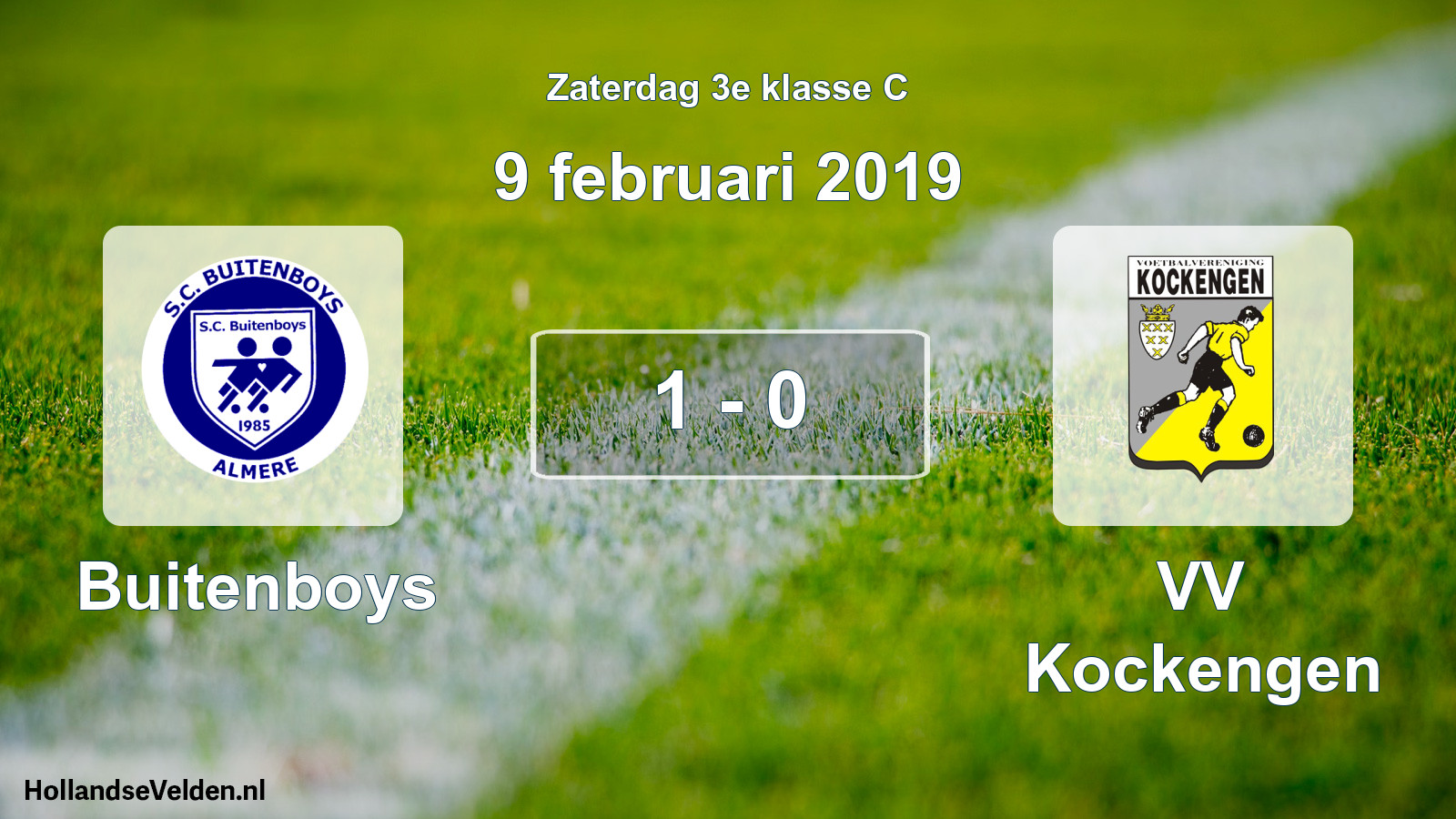 Total number of matches played: Buitenboys - VV Kockengen 1 - 0 (9 February 2019)