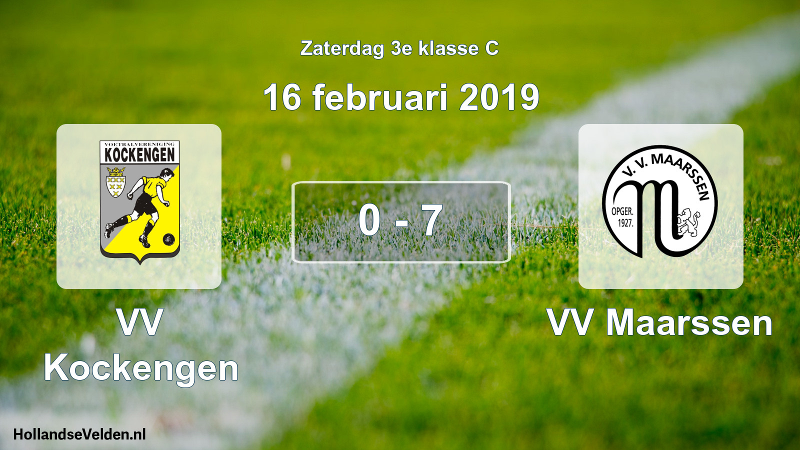Total number of matches played: VV Kockengen - VV Maarssen 0 - 7 (16 February 2019)