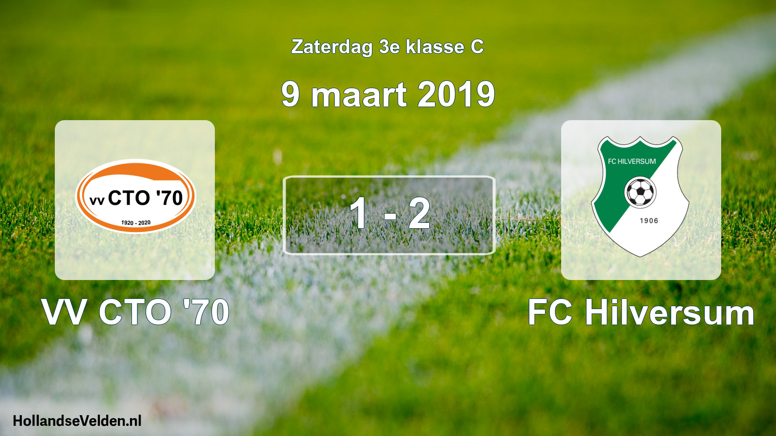 Total number of matches played: VV CTO '70 - FC Hilversum 1 - 2 (9 March 2019)