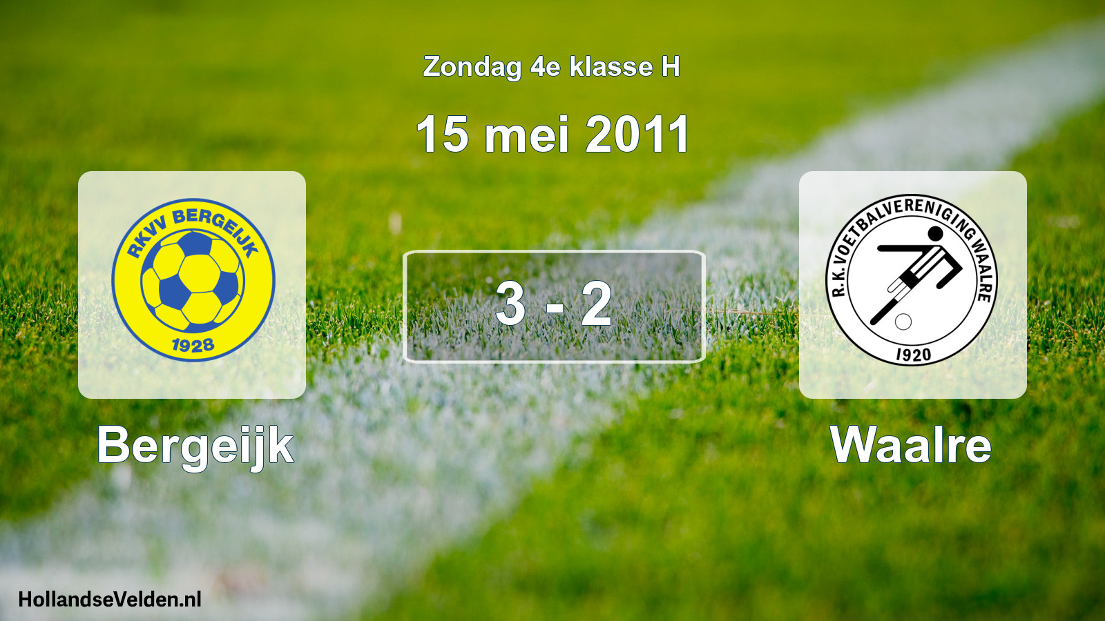 Total number of matches played: Bergeijk - Waalre 3 - 2 (15 May 2011)