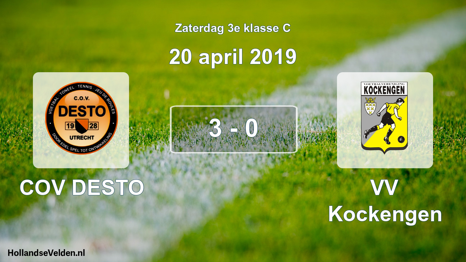 Total number of matches played: COV DESTO - VV Kockengen 3 - 0 (20 April 2019)