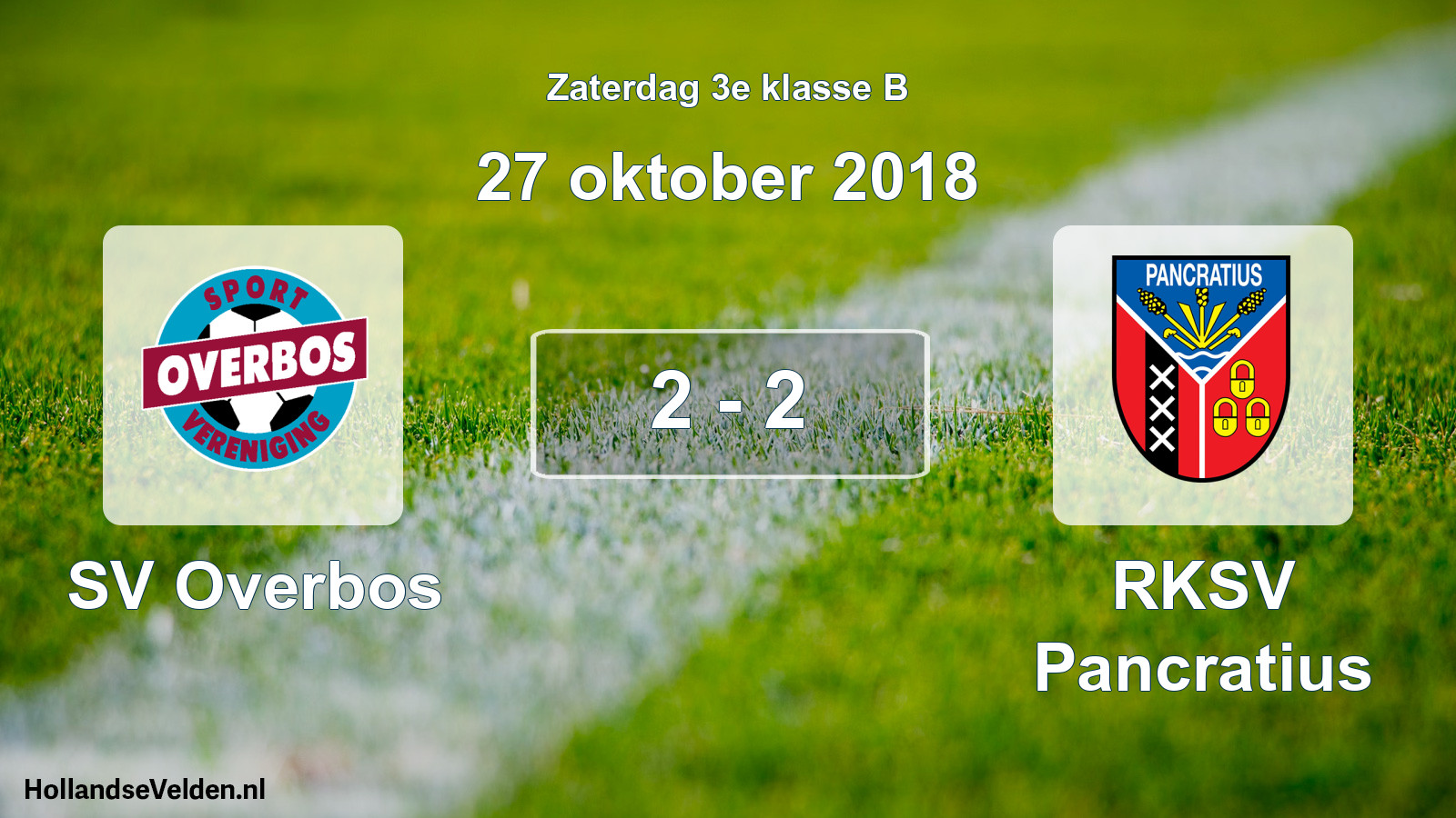 Total number of matches played: SV Overbos - RKSV Pancratius 2 - 2 (27 October 2018)