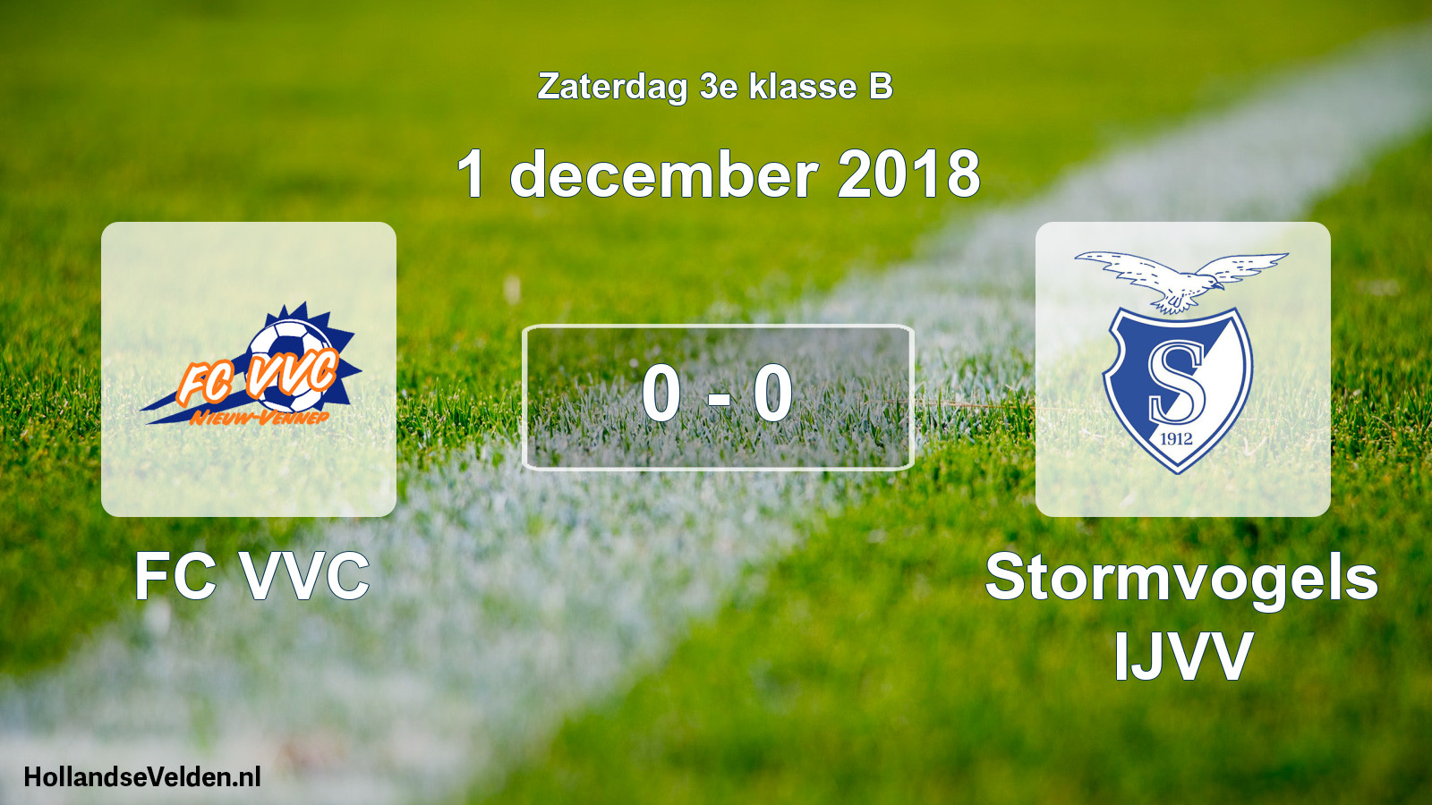 Total number of matches played: FC VVC - Stormvogels IJVV 0 - 0 (1 December 2018)