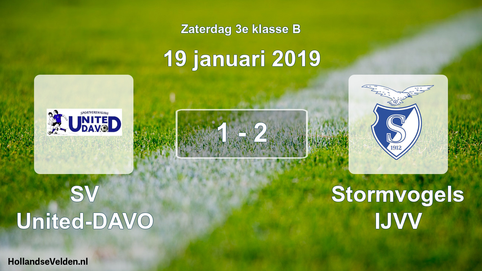 Total number of matches played: SV United-DAVO - Stormvogels IJVV 1 - 2 (19 January 2019)