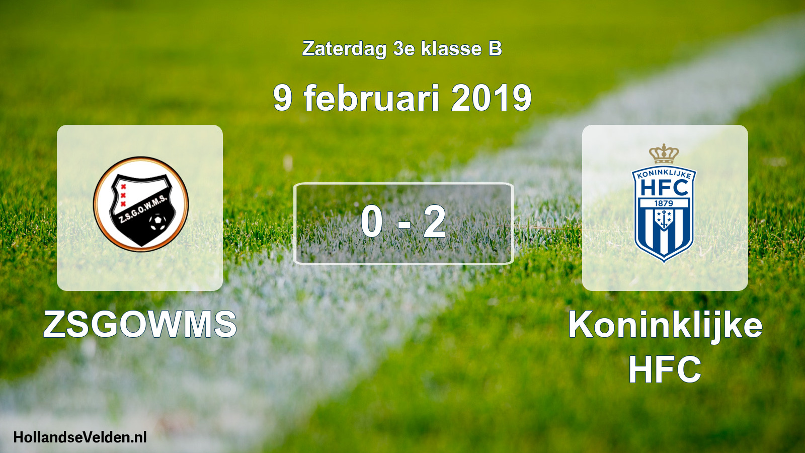 Total number of matches played: ZSGOWMS - Koninklijke HFC 0 - 2 (9 February 2019)