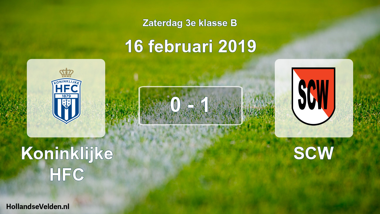 Total number of matches played: Koninklijke HFC - SCW 0 - 1 (16 February 2019)