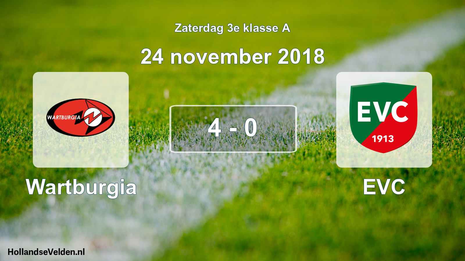 Total number of matches played: Wartburgia - EVC 4 - 0 (24 November 2018)