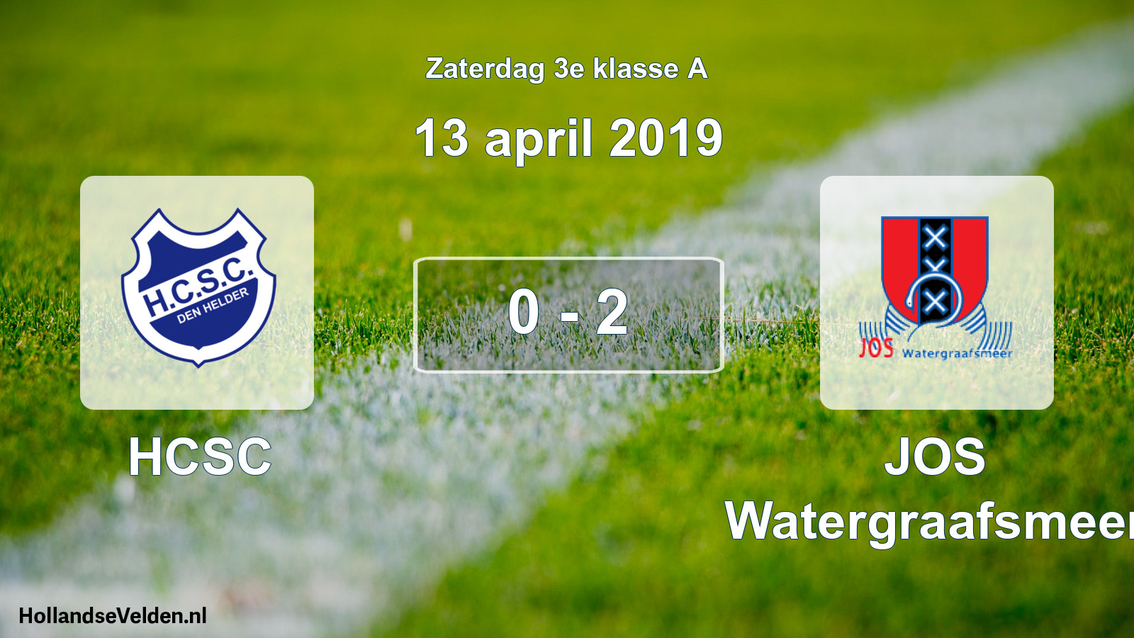 Total number of matches played: HCSC - JOS Watergraafsmeer 0 - 2 (13 April 2019)
