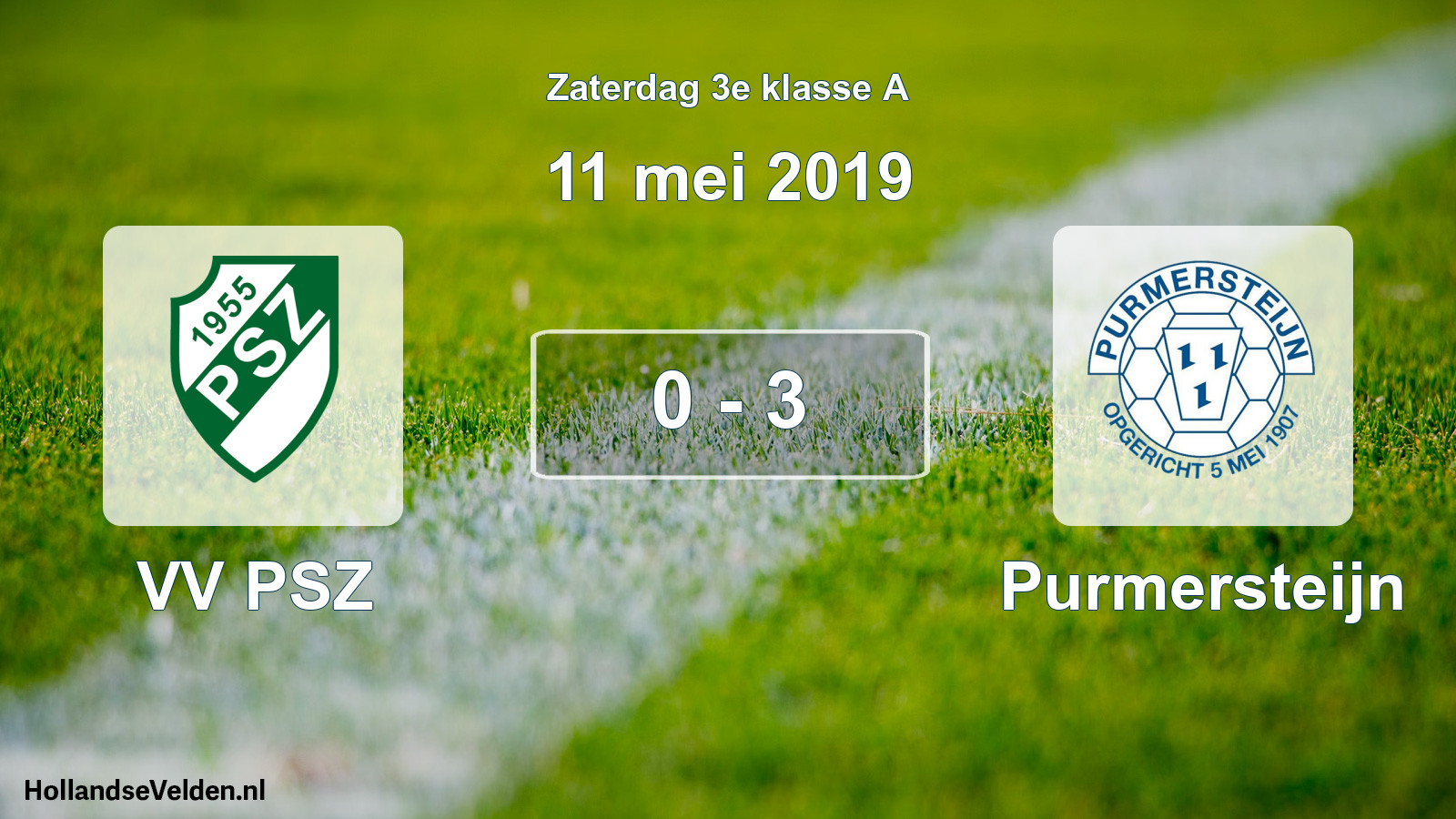 Total number of matches played: VV PSZ - Purmersteijn 0 - 3 (11 May 2019)