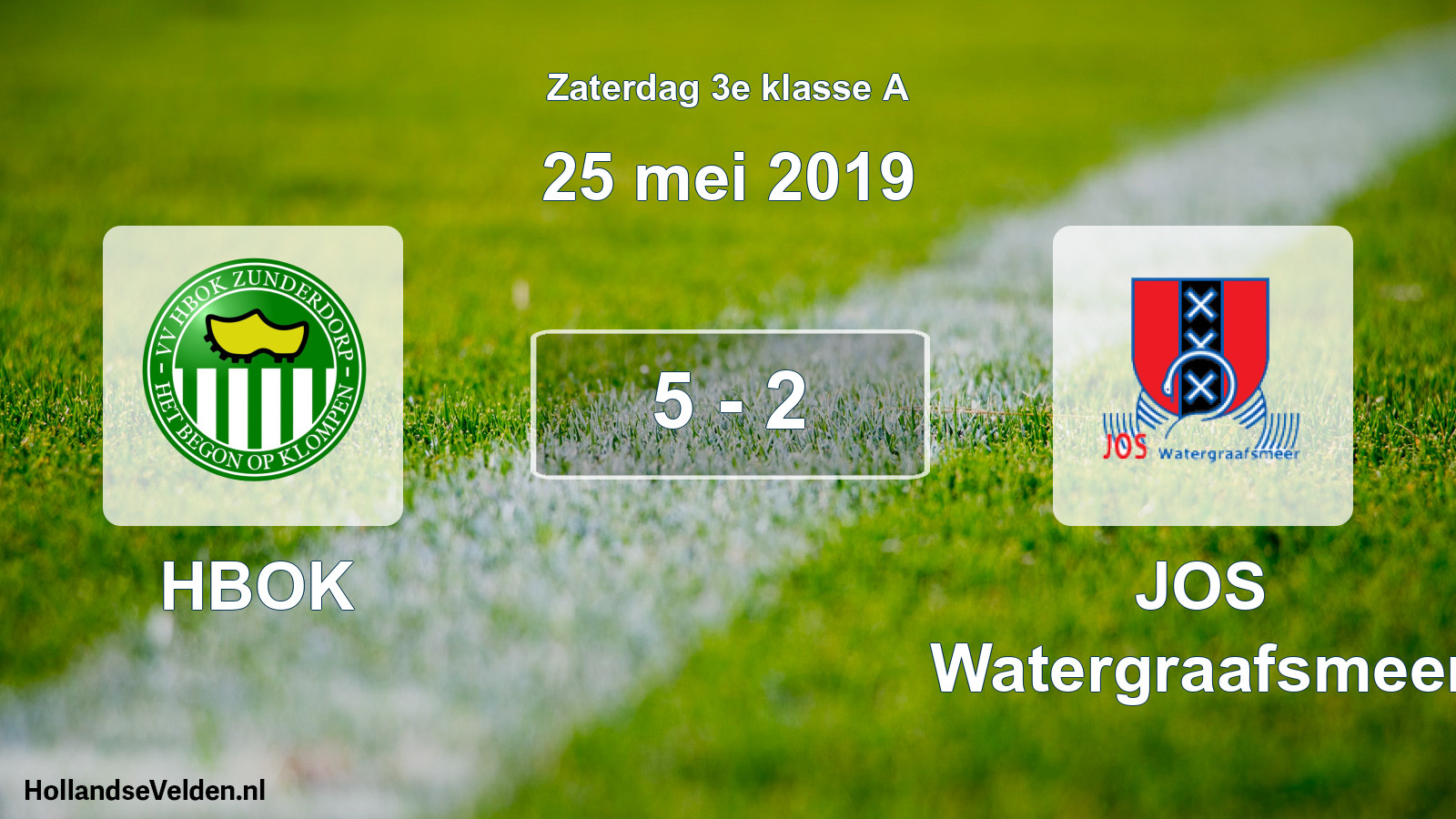 Total number of matches played: HBOK - JOS Watergraafsmeer 5 - 2 (25 May 2019)