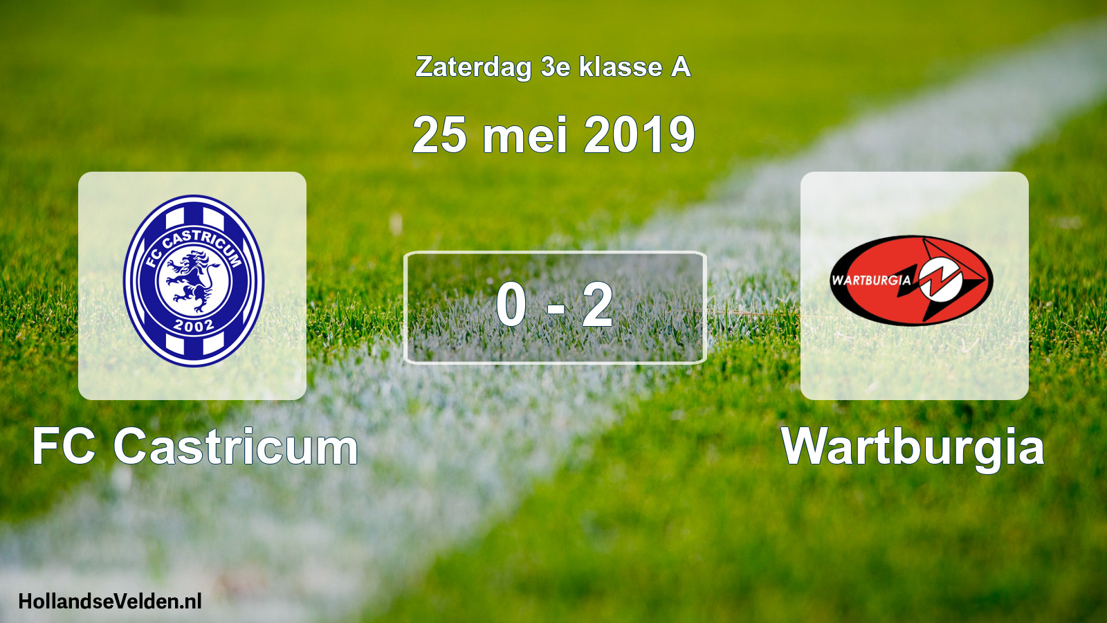 Total number of matches played: FC Castricum - Wartburgia 0 - 2 (25 May 2019)
