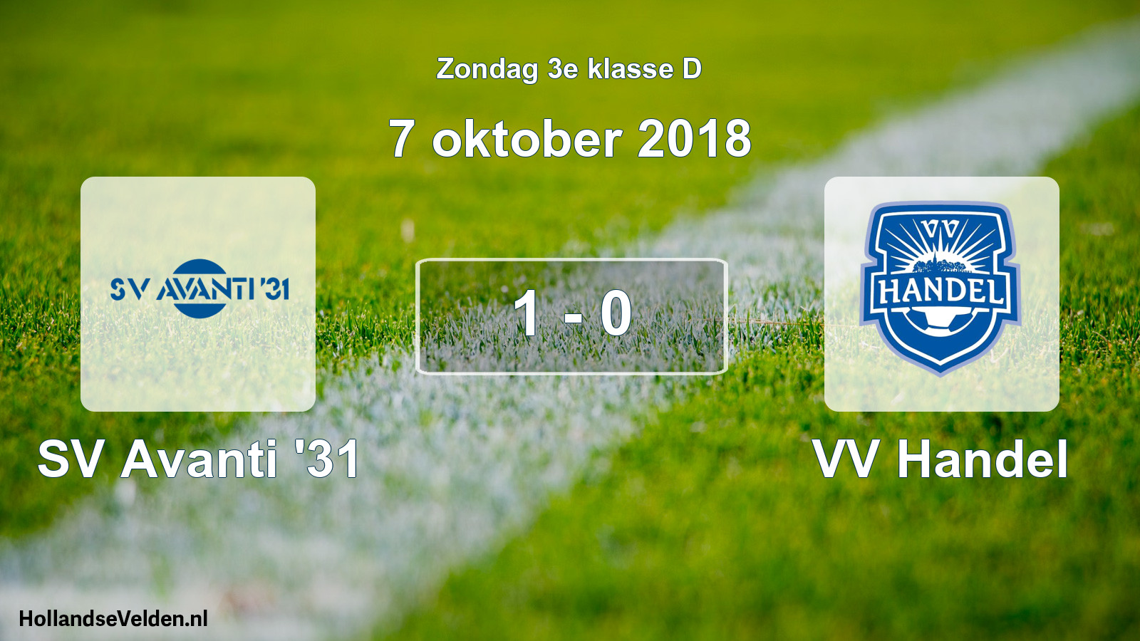 Total number of matches played: SV Avanti '31 - VV Handel 1 - 0 (7 October 2018)