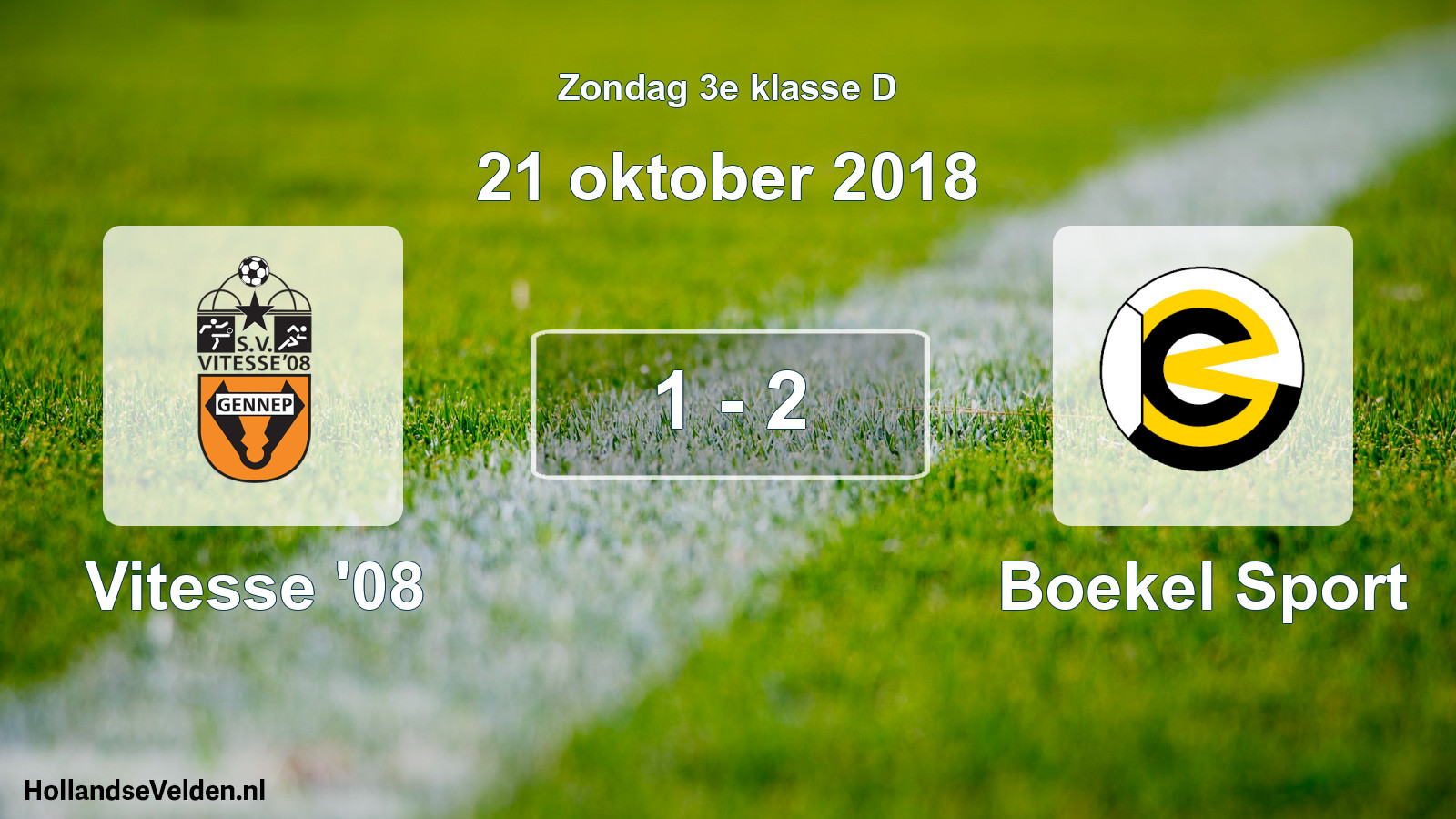 Total number of matches played: Vitesse '08 - Boekel Sport 1 - 2 (21 October 2018)