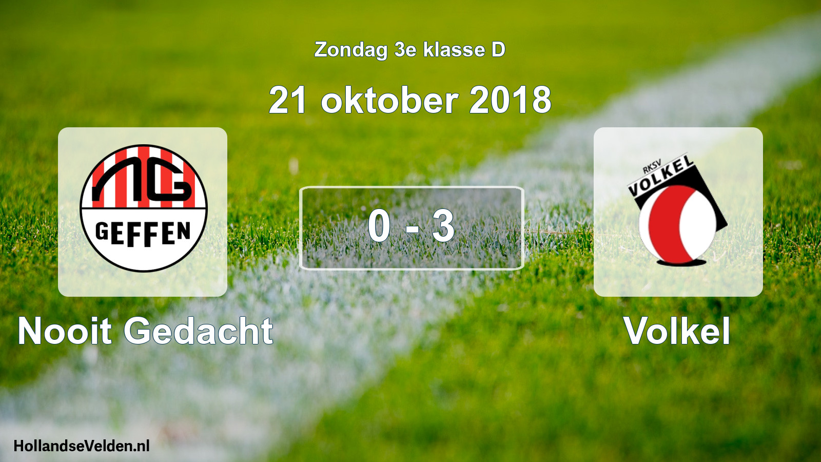 Total number of matches played: Nooit Gedacht - Volkel 0 - 3 (21 October 2018)