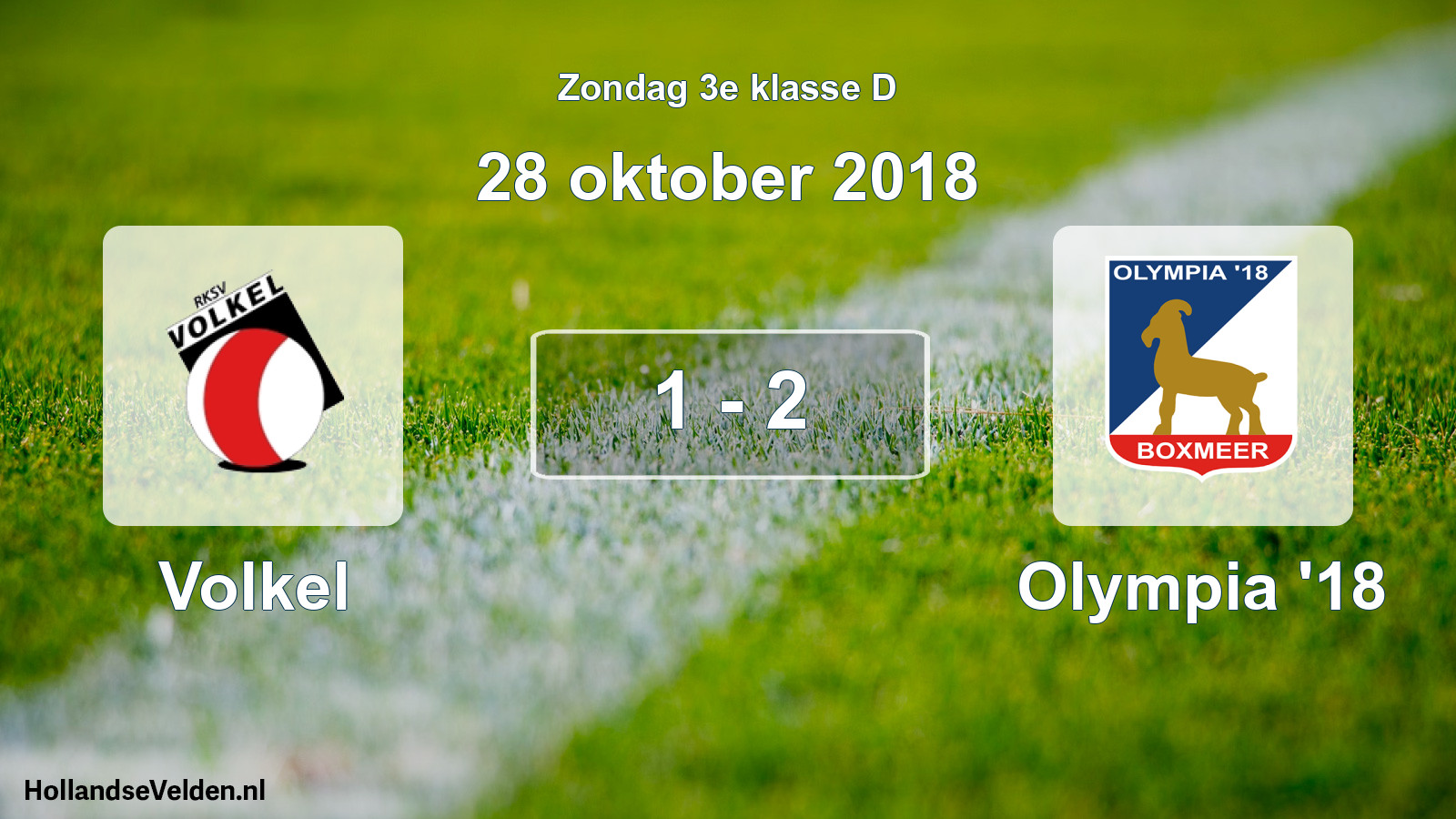Total number of matches played: Volkel - Olympia '18 1 - 2 (28 October 2018)