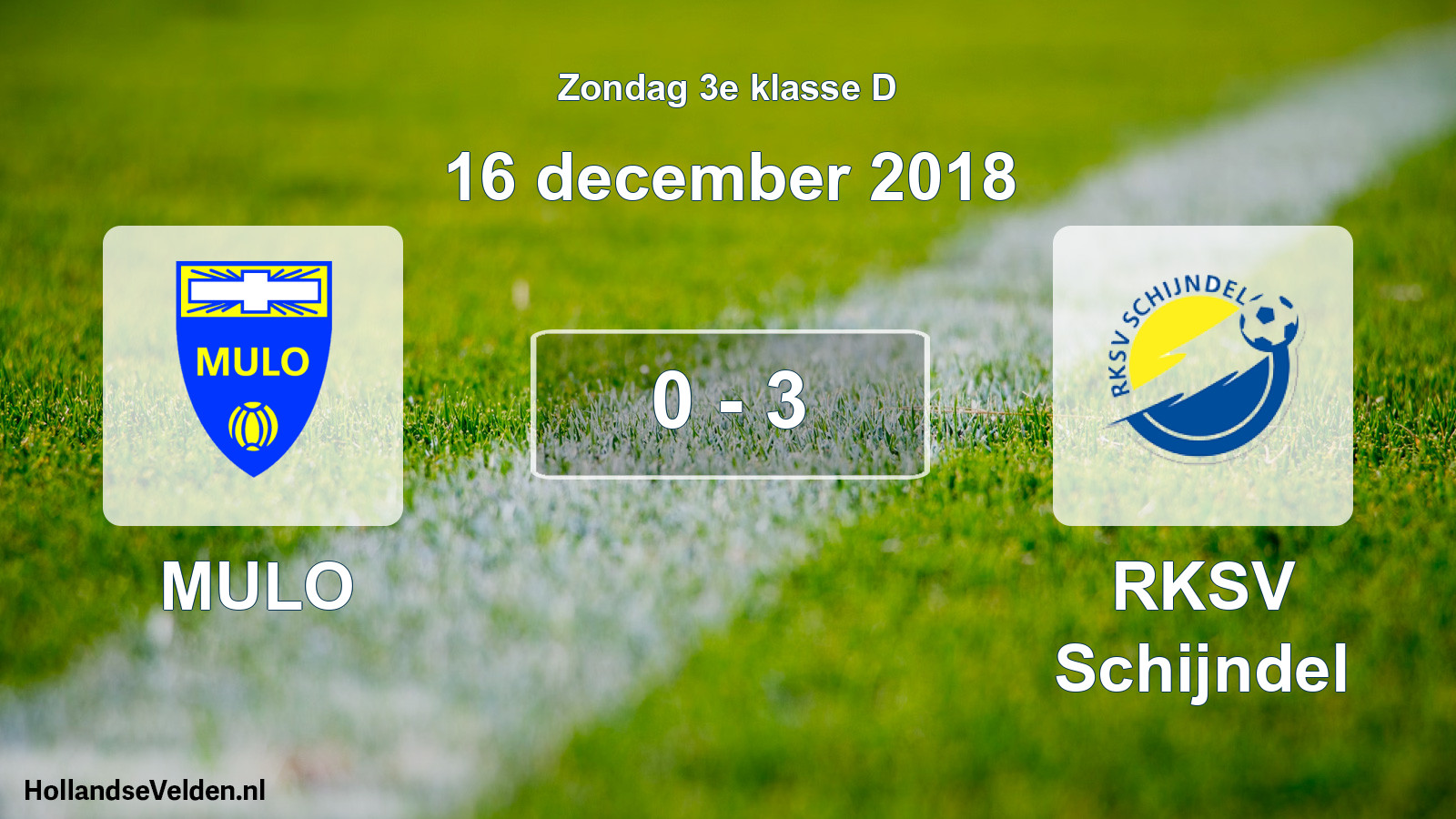 Total number of matches played: MULO - RKSV Schijndel 0 - 3 (16 December 2018)