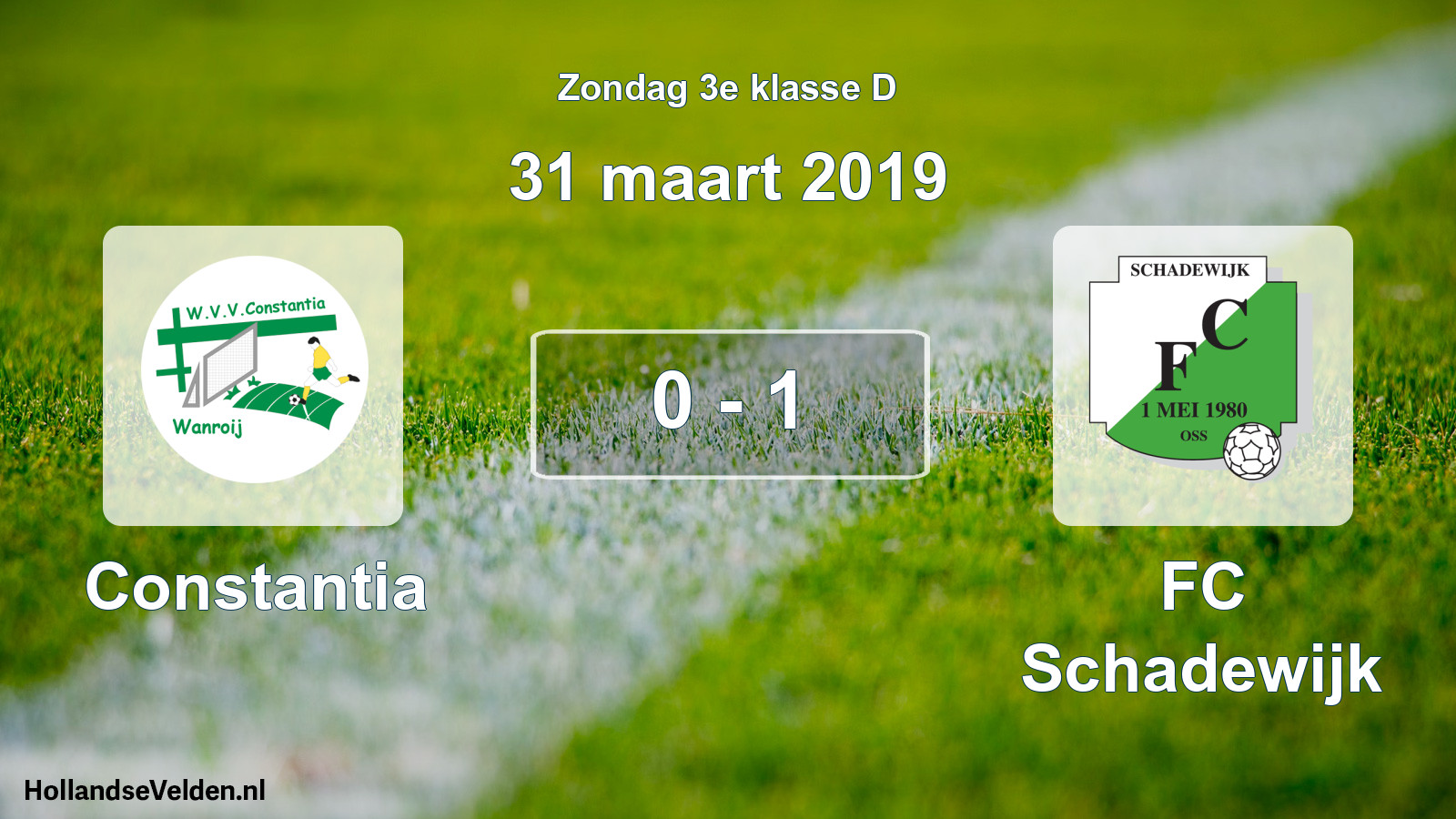 Total number of matches played: Constantia - FC Schadewijk 0 - 1 (31 March 2019)