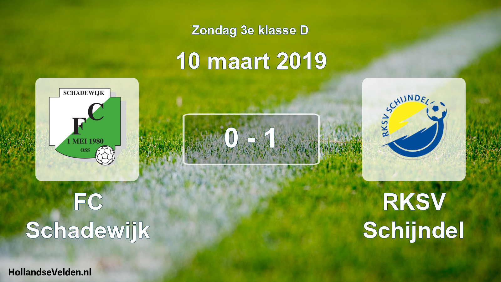 Total number of matches played: FC Schadewijk - RKSV Schijndel 0 - 1 (10 March 2019)