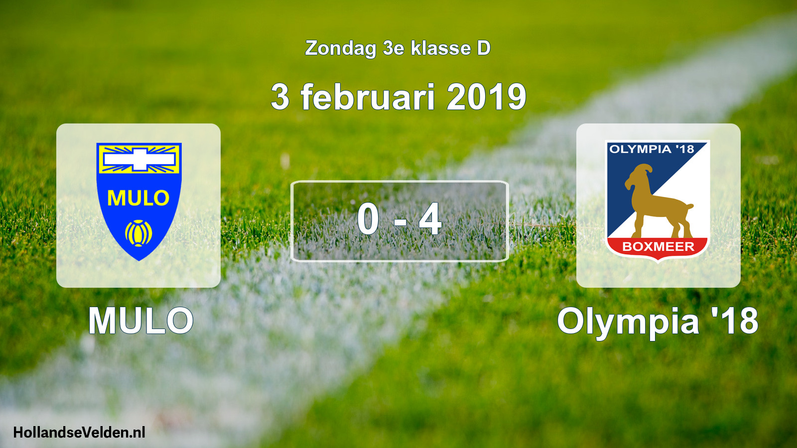 Total number of matches played: MULO - Olympia '18 0 - 4 (3 February 2019)