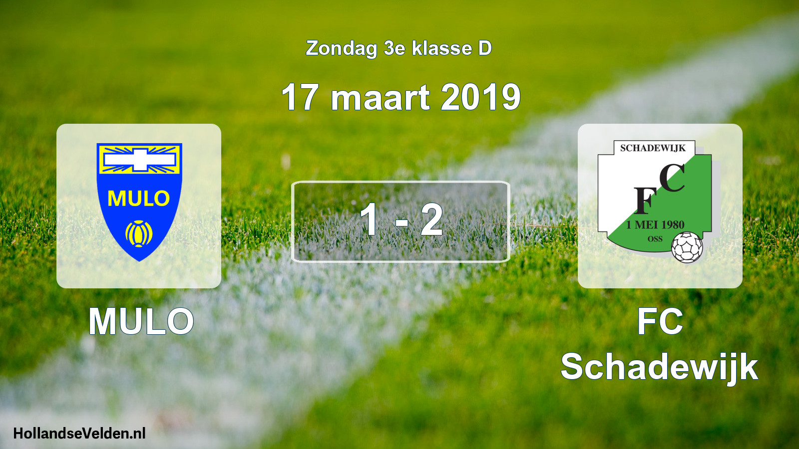 Total number of matches played: MULO - FC Schadewijk 1 - 2 (17 March 2019)