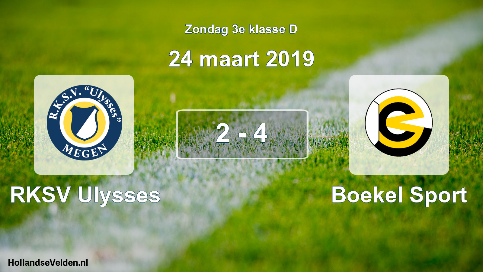Total number of matches played: RKSV Ulysses - Boekel Sport 2 - 4 (24 March 2019)