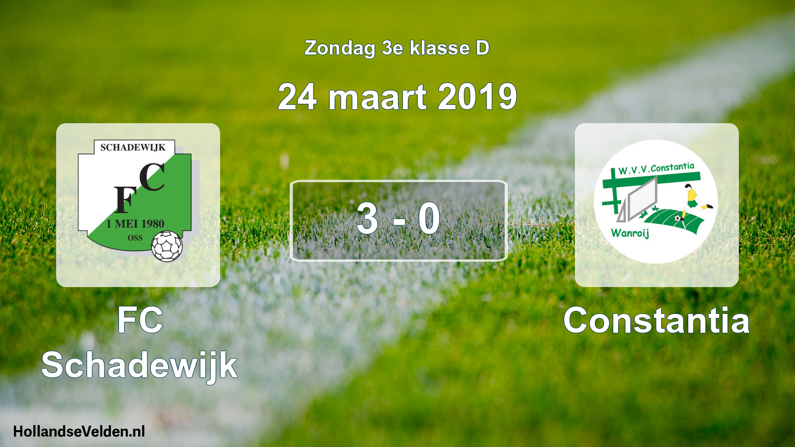 Total number of matches played: FC Schadewijk - Constantia 3 - 0 (24 March 2019)