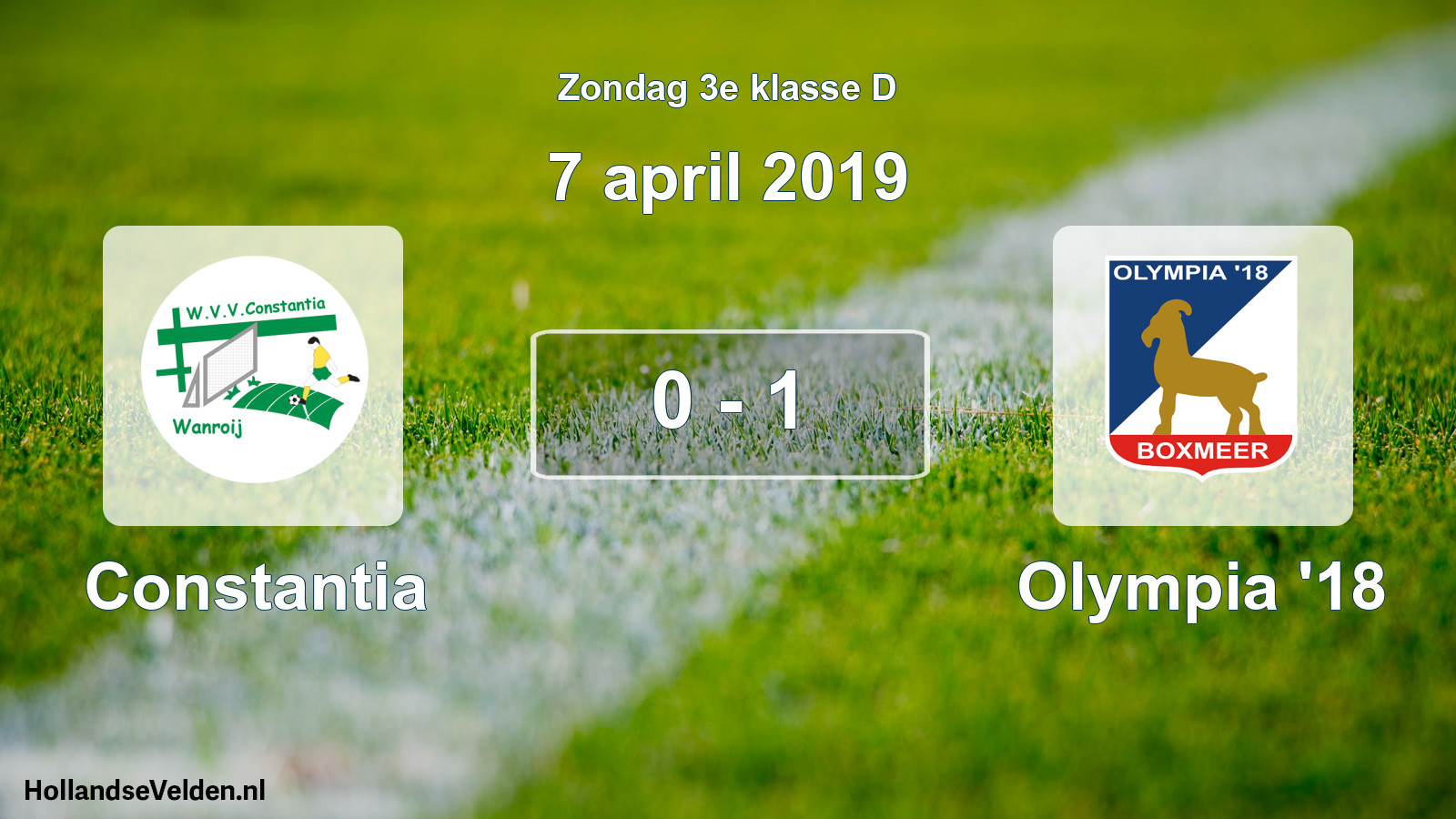 Total number of matches played: Constantia - Olympia '18 0 - 1 (7 April 2019)