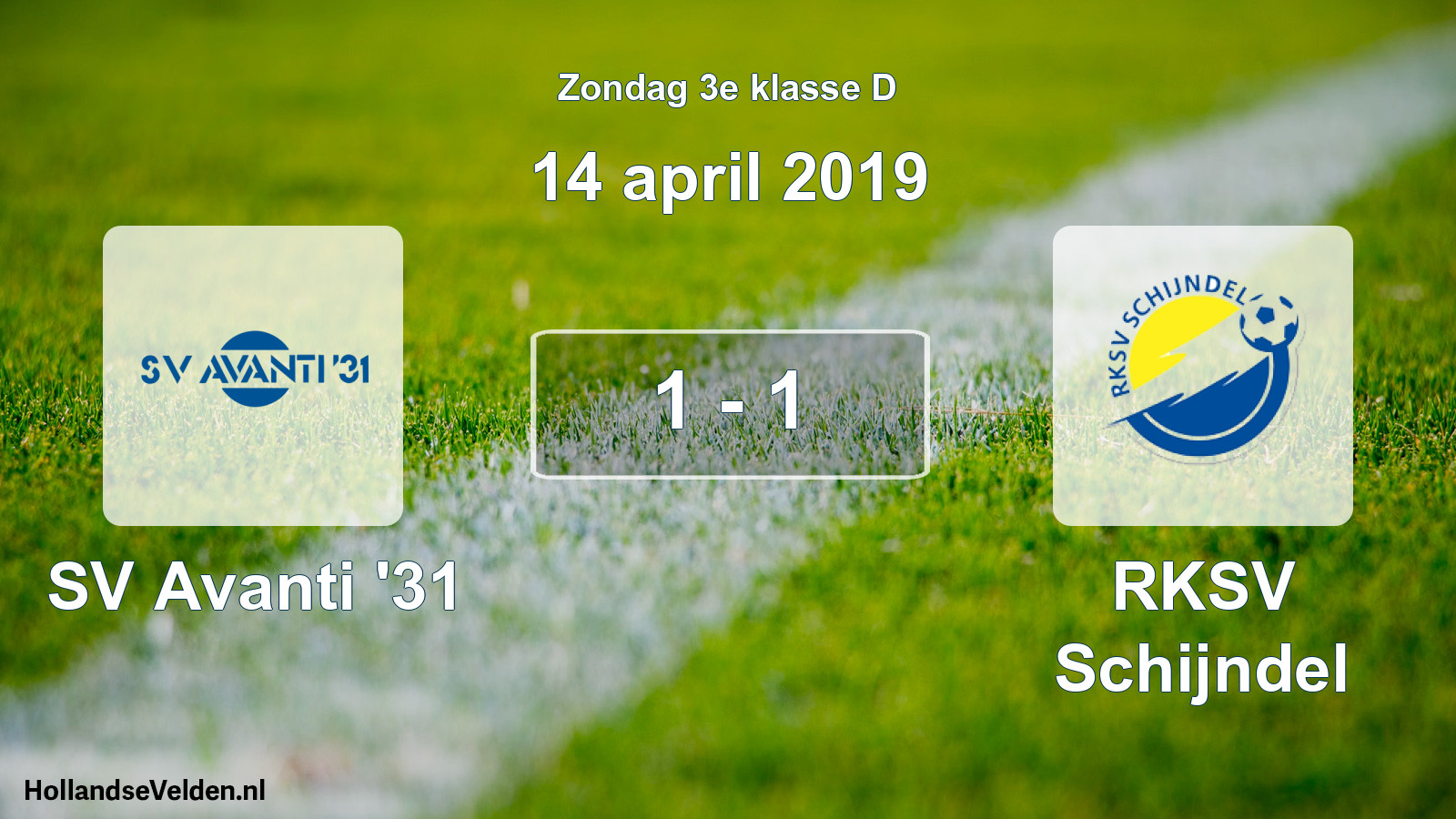 Total number of matches played: SV Avanti '31 - RKSV Schijndel 1 - 1 (14 April 2019)