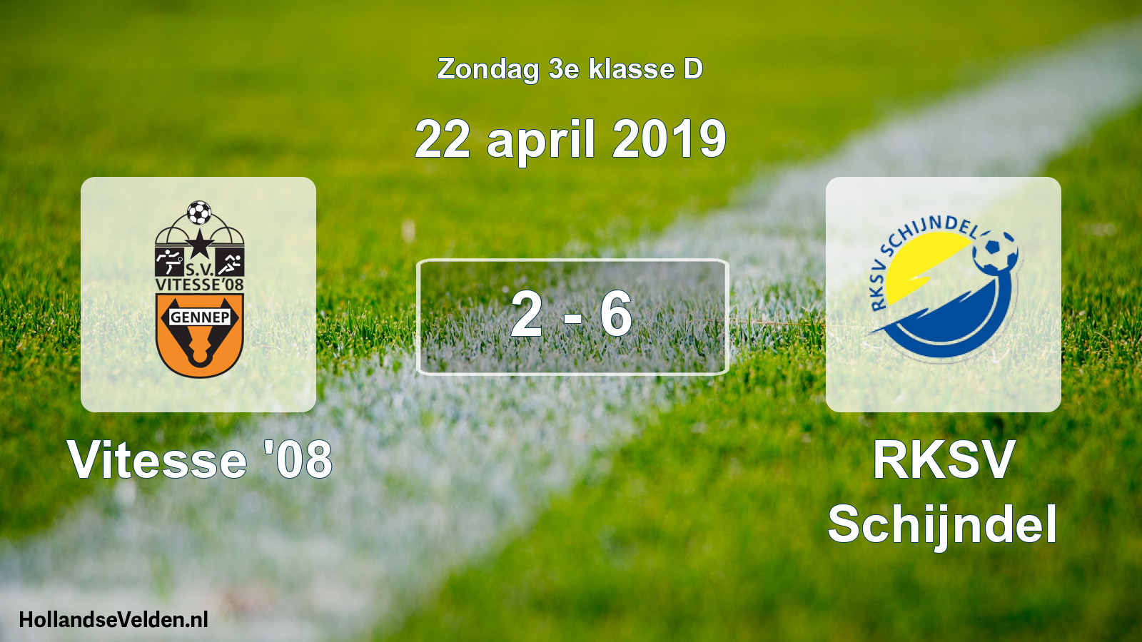 Total number of matches played: Vitesse '08 - RKSV Schijndel 2 - 6 (22 April 2019)